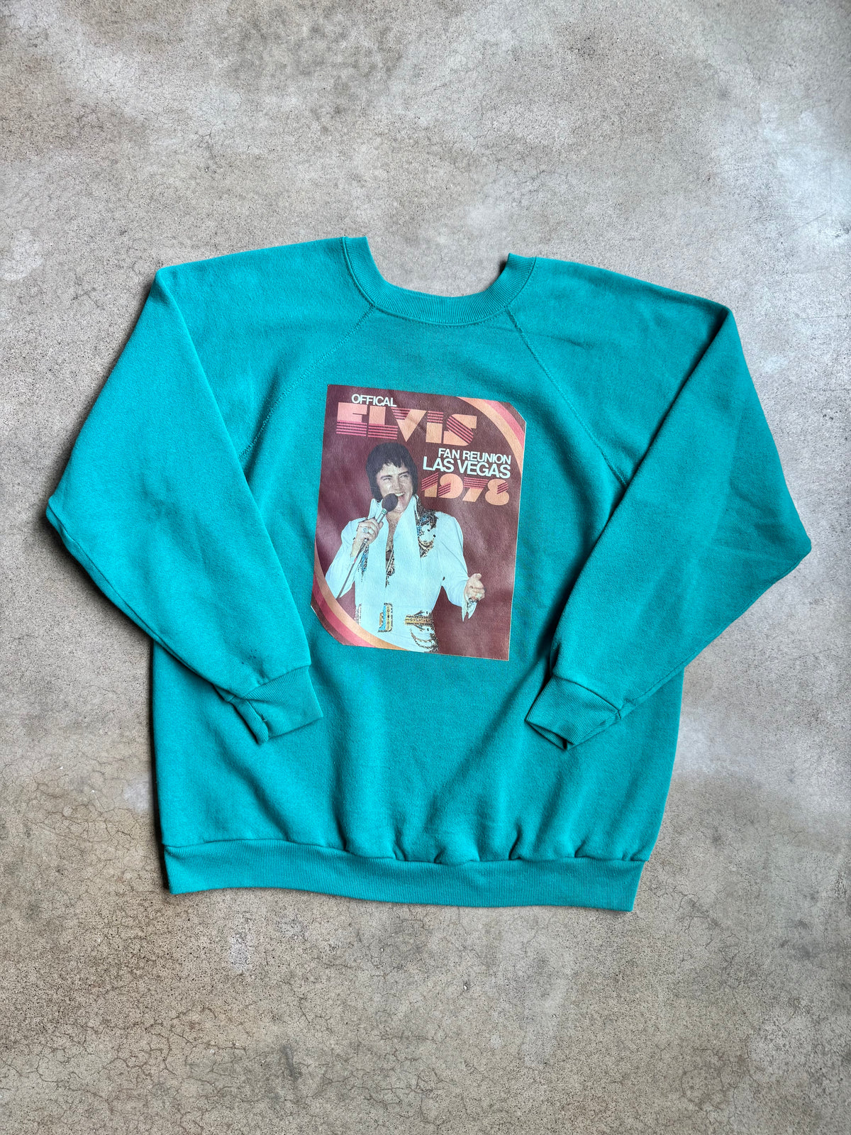 Vintage Elvis Fan Reunion 1978 Raglan Sweatshirt | Medium