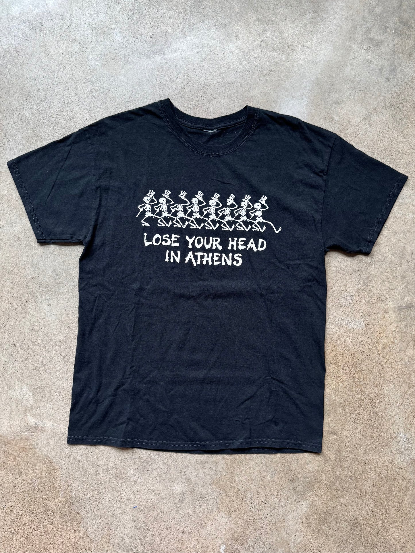 Vintage "Lose Your Head in Athens" Grateful Dead Skeleton Tee | Large