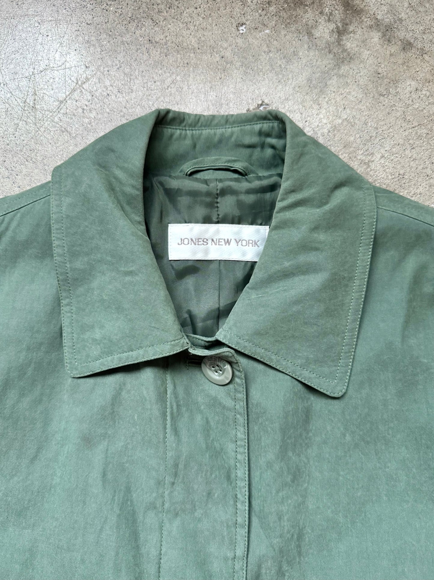 Vintage 1980s/90s Jones New York Forest Green Car Coat | Large