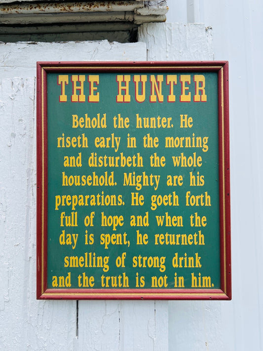 Vintage The Hunter Wood Sign Artwork