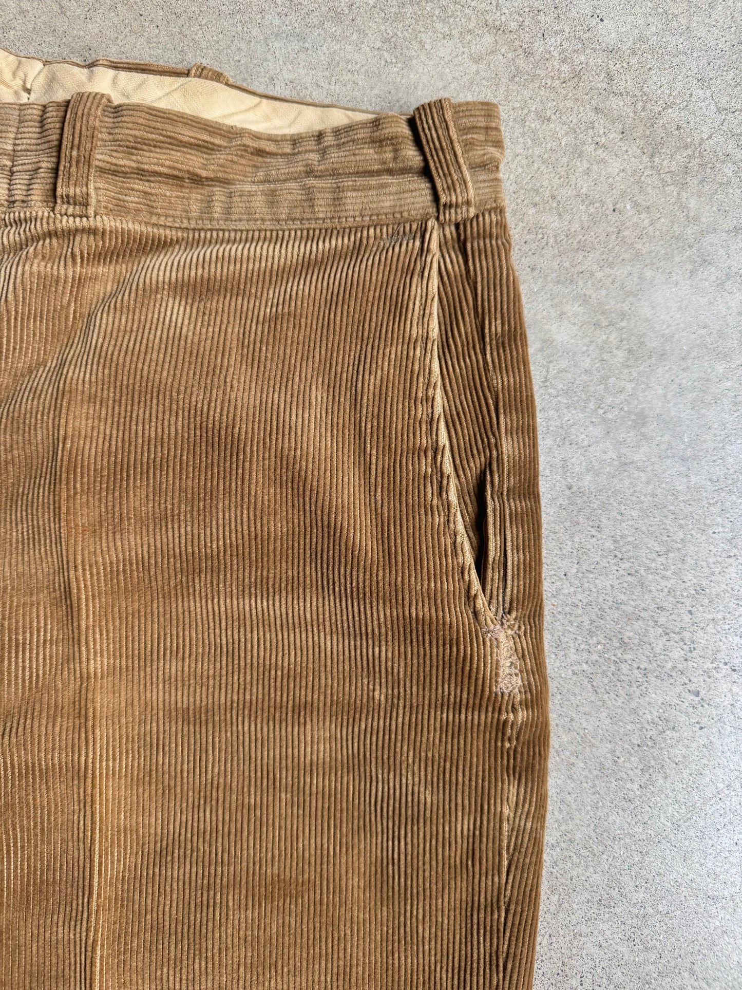 Vintage 1950s Sweet-Orr Workwear Brown Corduroy Trousers | Waist 34”