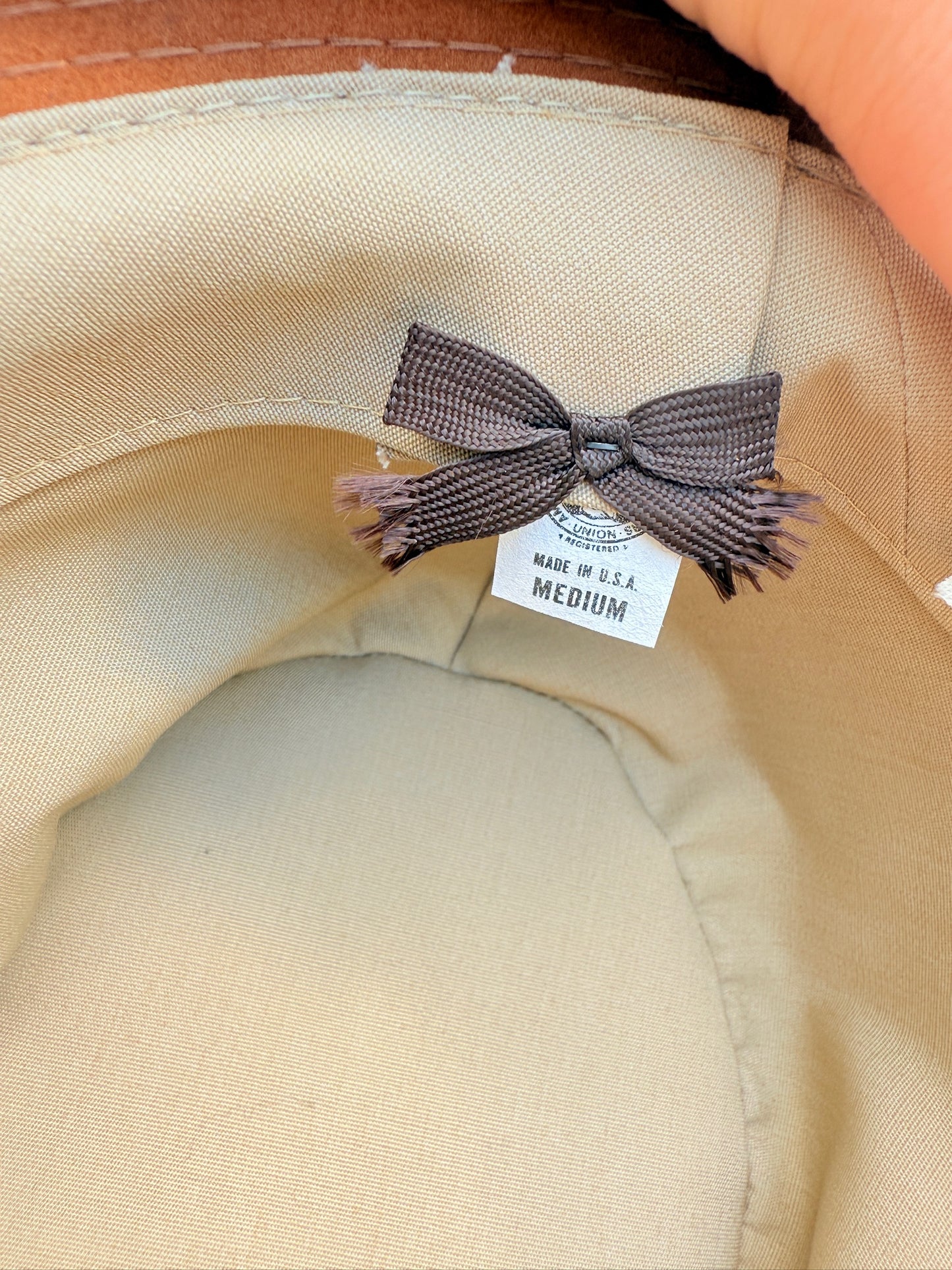 Vintage 1970s Brown Suede Leather Hat