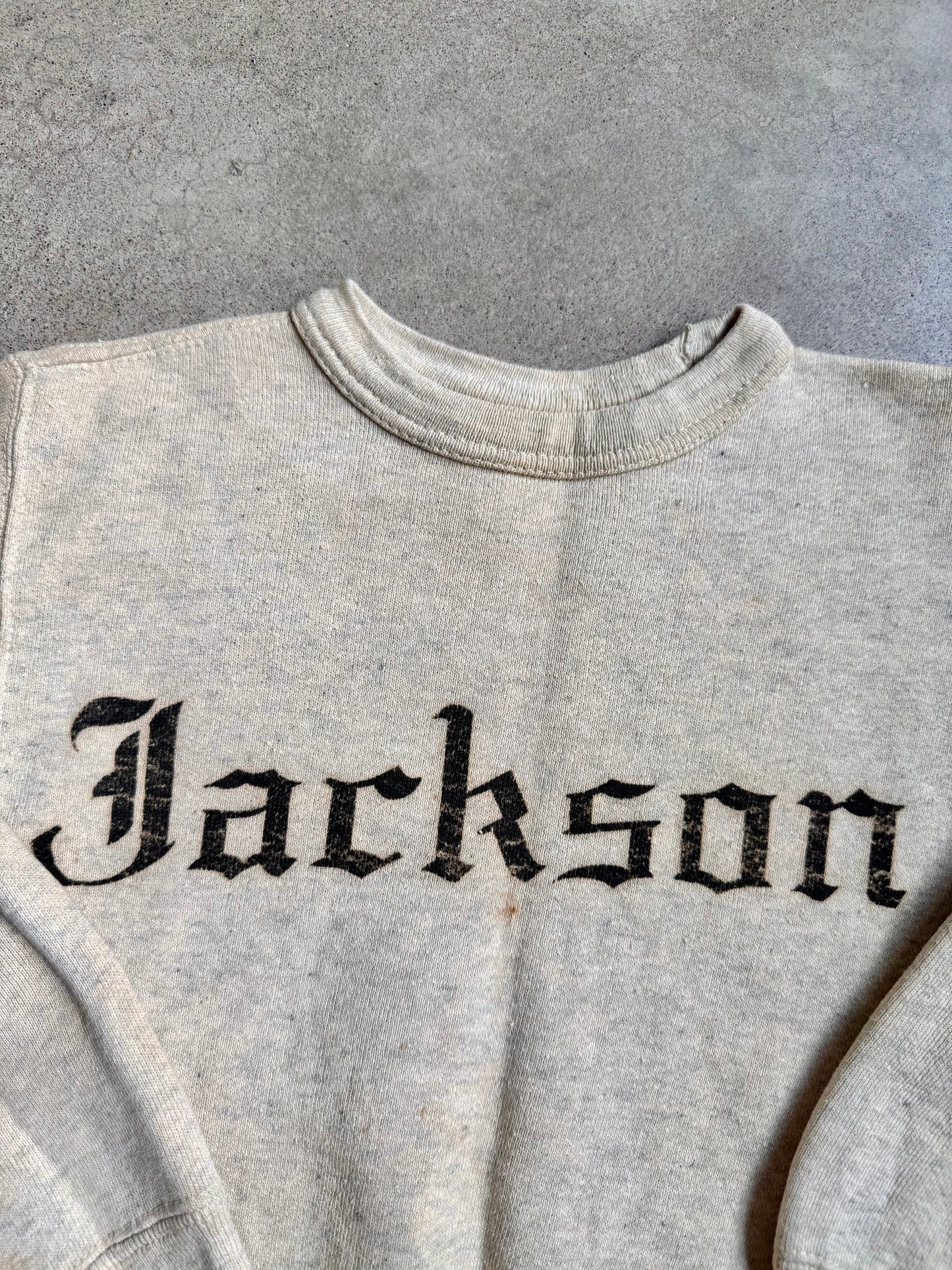 Vintage 1940s/50s Jackson School Crewneck Sweatshirt | XS