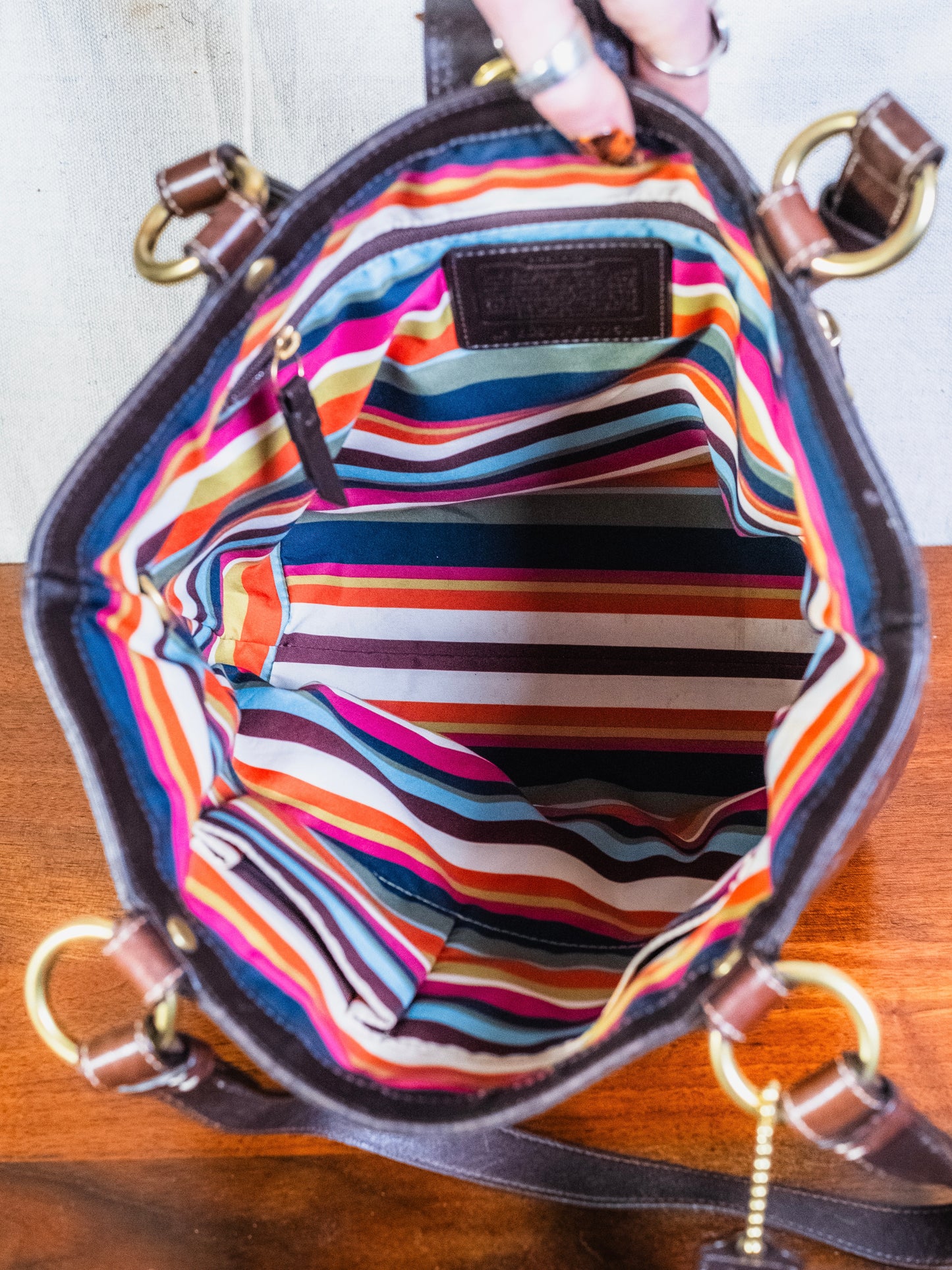 2000s Coach Lily Legacy Brown Leather Shoulder Bag | Style No. F13757