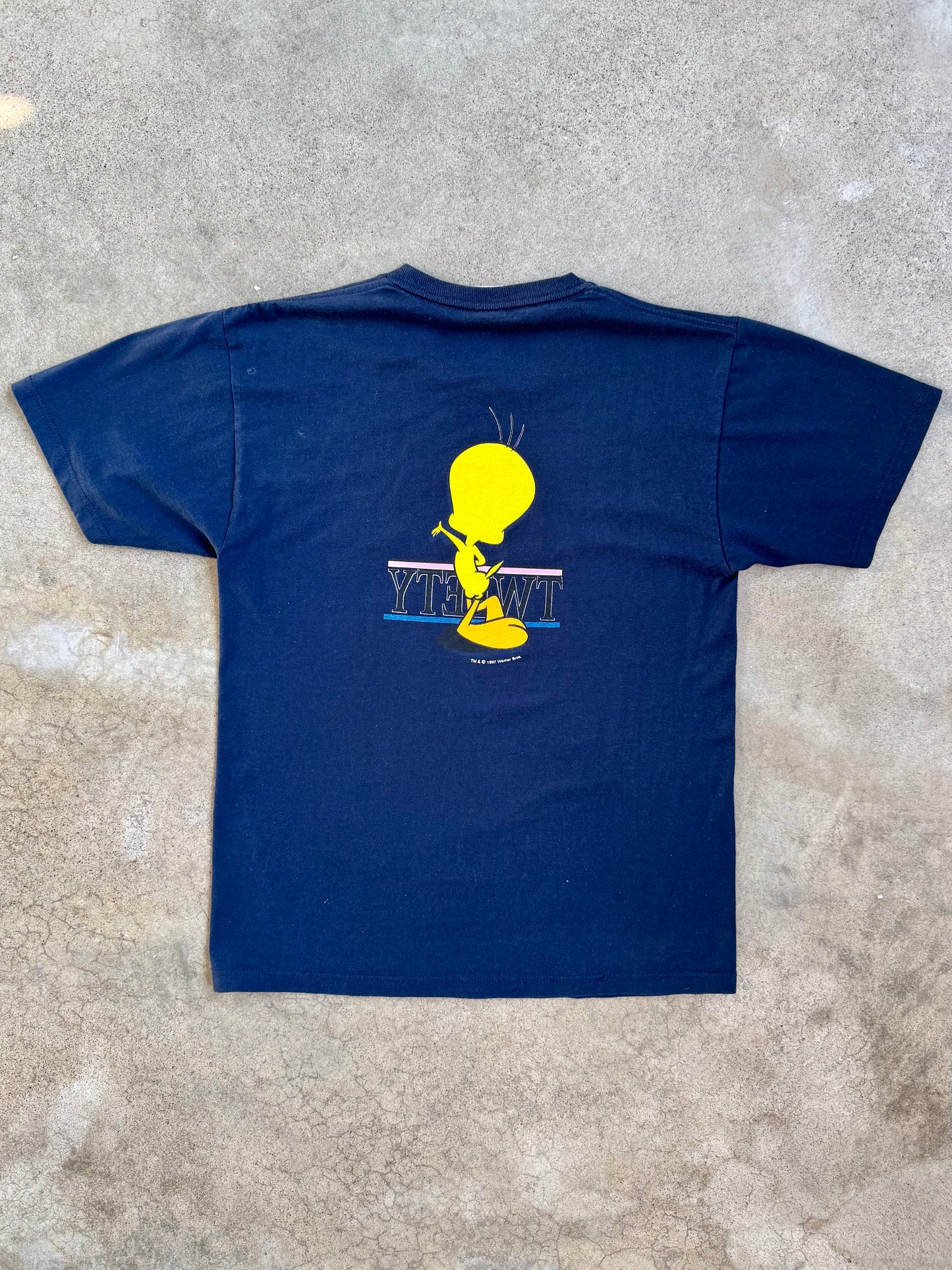 Vintage 1990s Tweety Bird Florida Graphic Tee | Youth XL