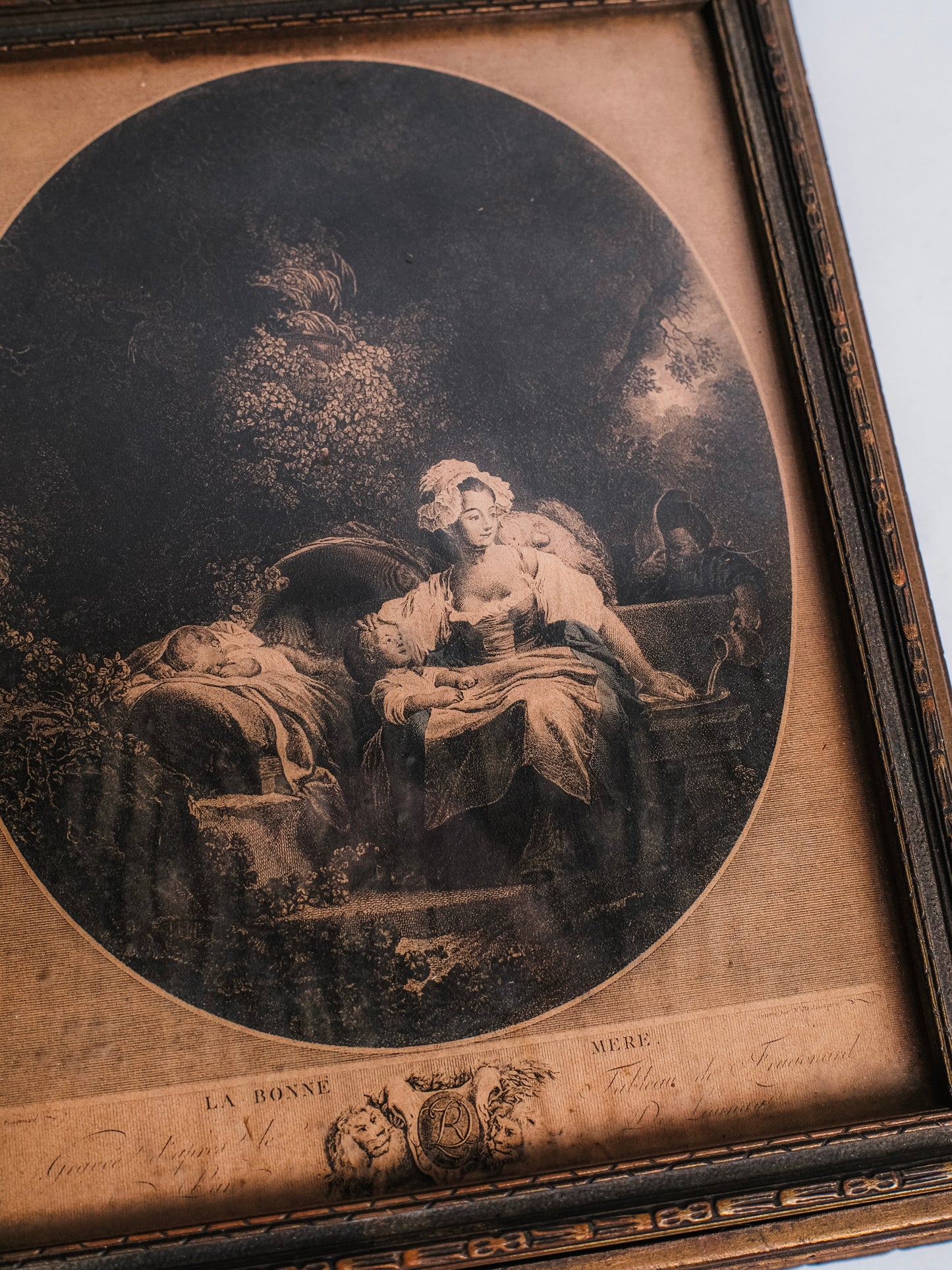 Antique Victorian "La Bonne Mère" Hinged Jewelry Box