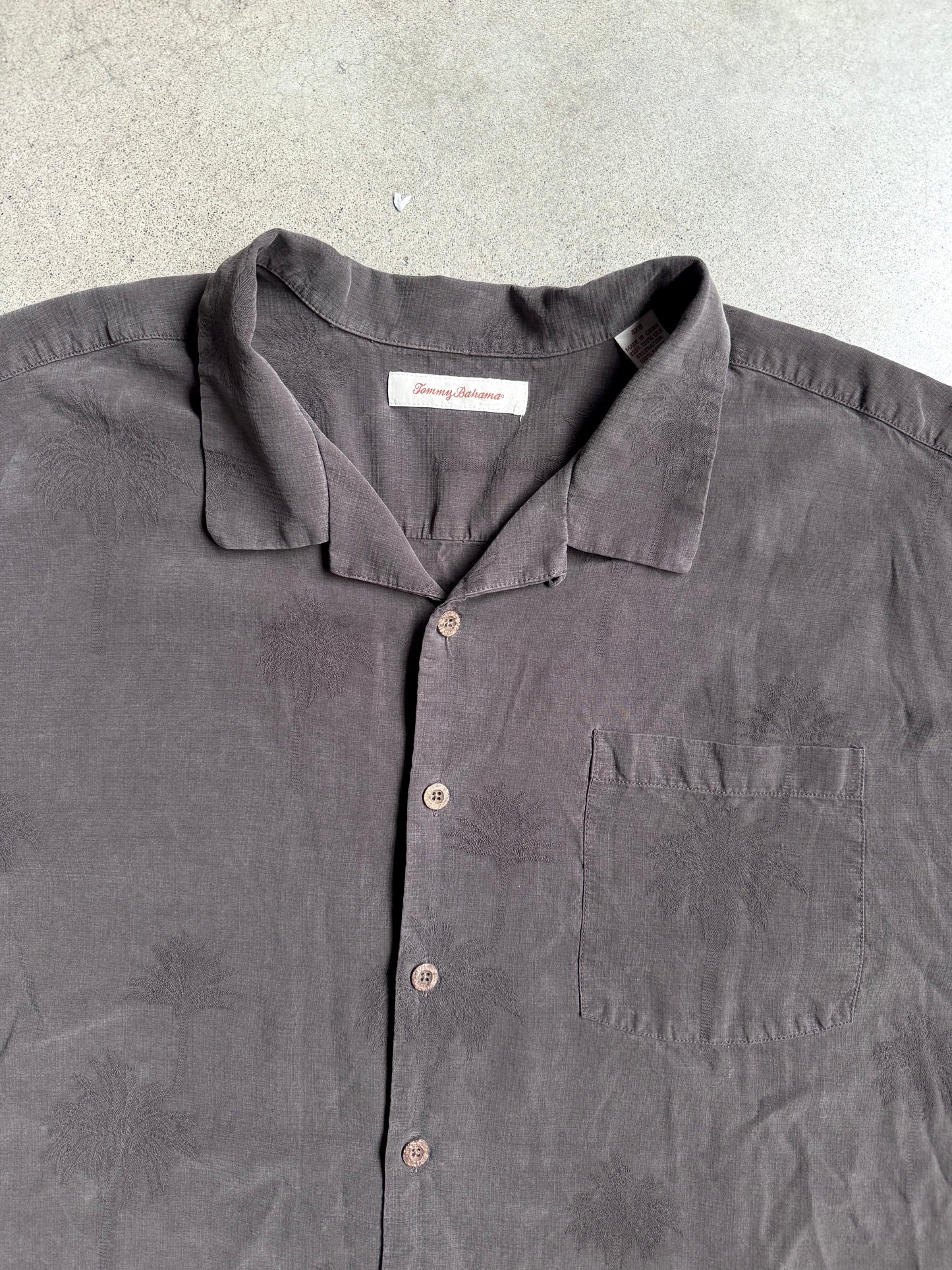 Vintage Tommy Bahama ‘93 Summer Tour Embroidered Silk Shirt | 4XB