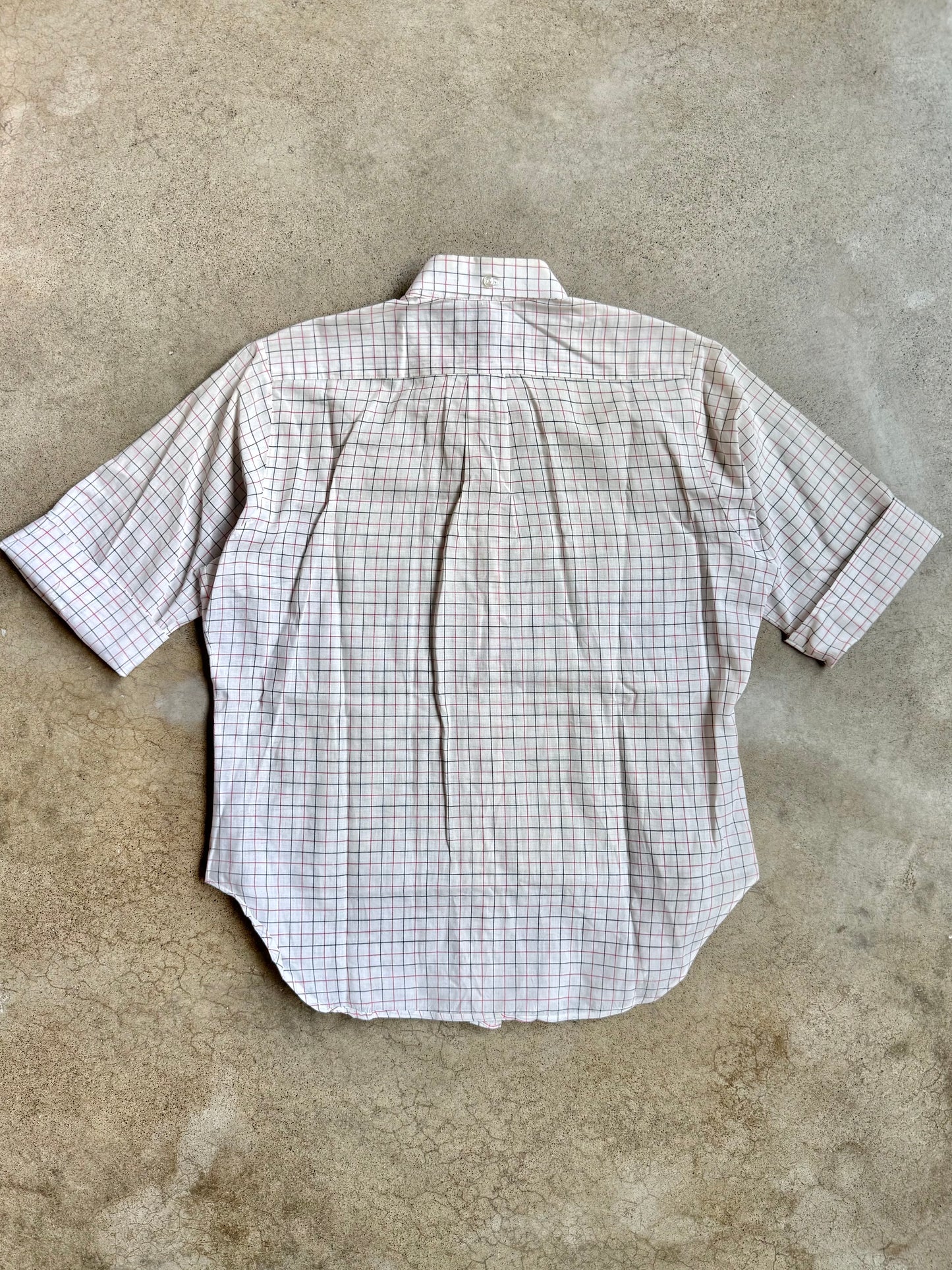 Vintage 1950s/60s Penney's Lady Towncraft Black & Red Check Short Sleeve Shirt | Large