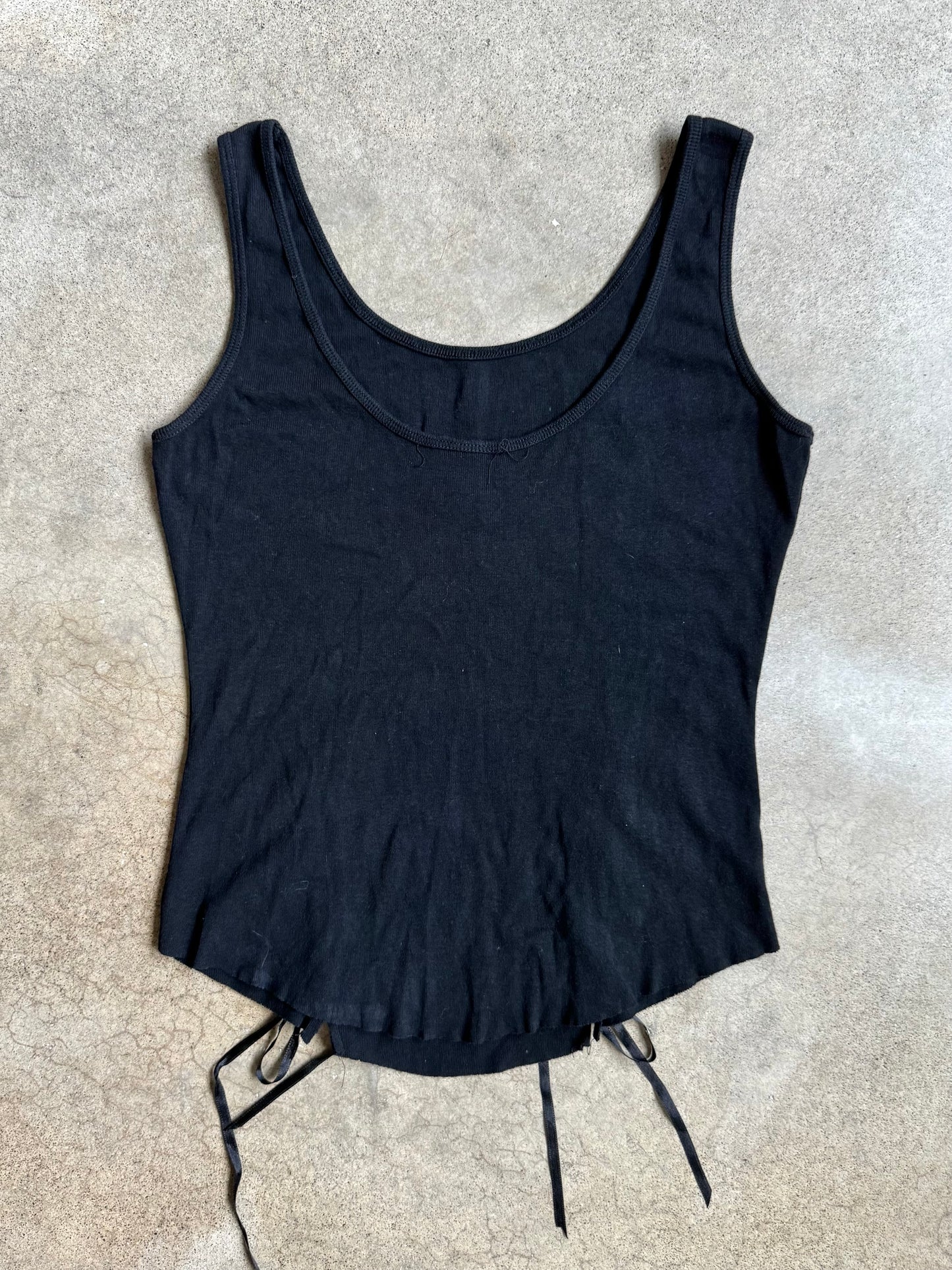 2000s "The Dog House" Myrtle Beach Rhinestone Lace-Up Tank Top | Large