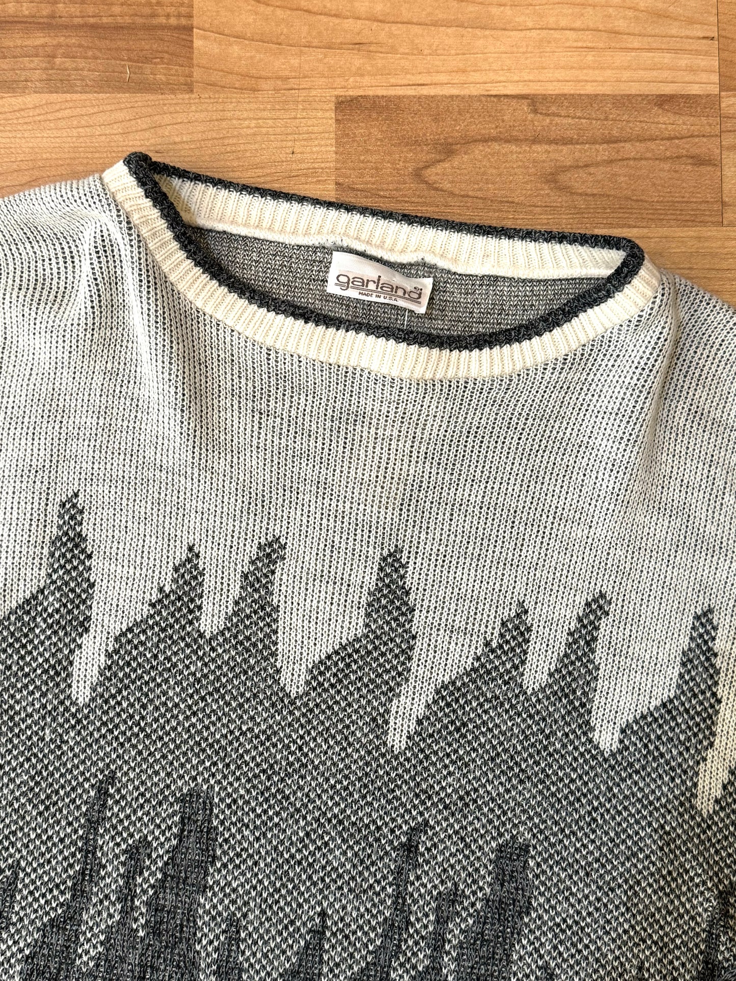 Vintage Garland Grey Flame Sweater | Large