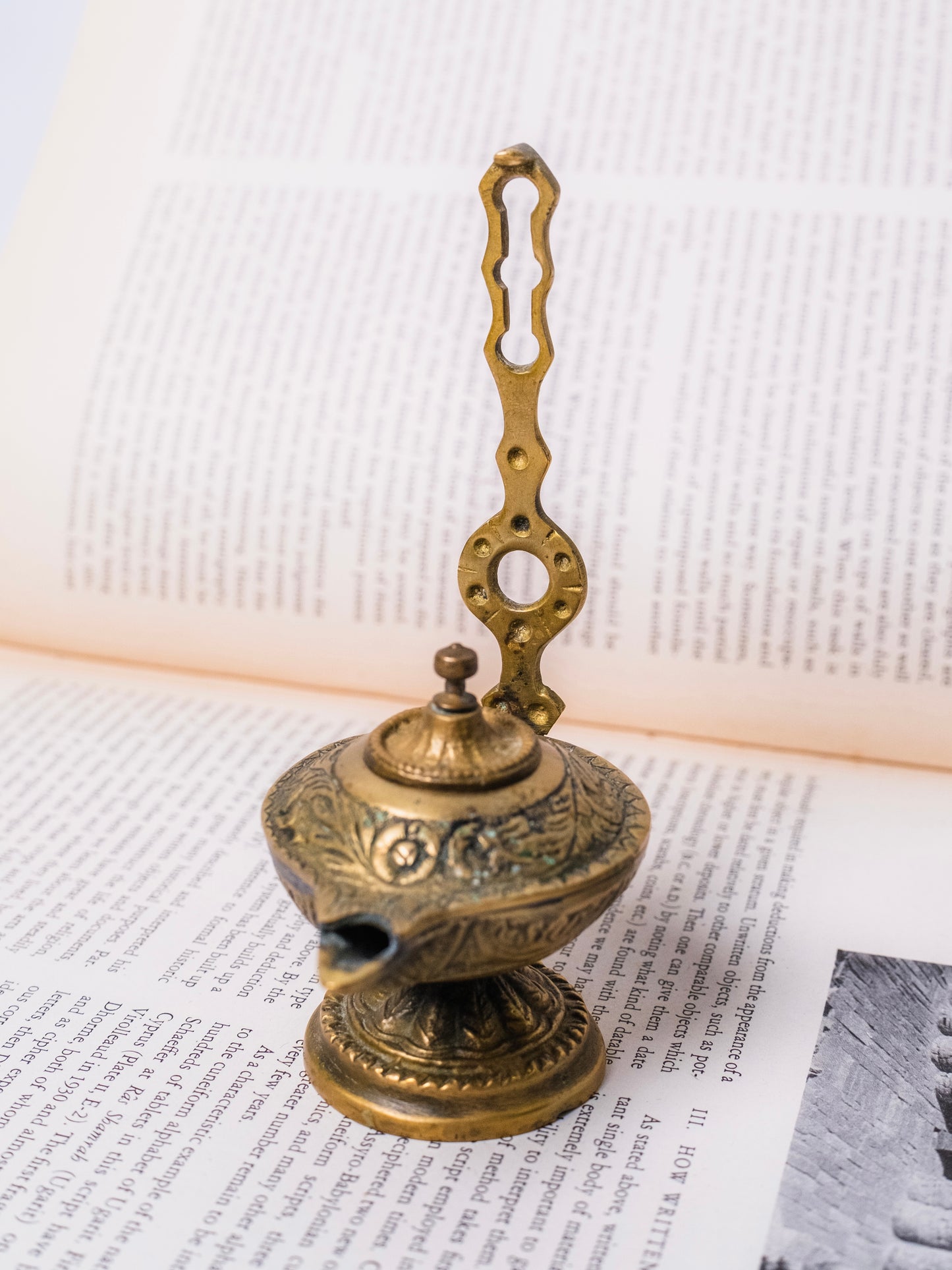 Vintage 1950s Solid Brass Incense Burner Genie Lamp