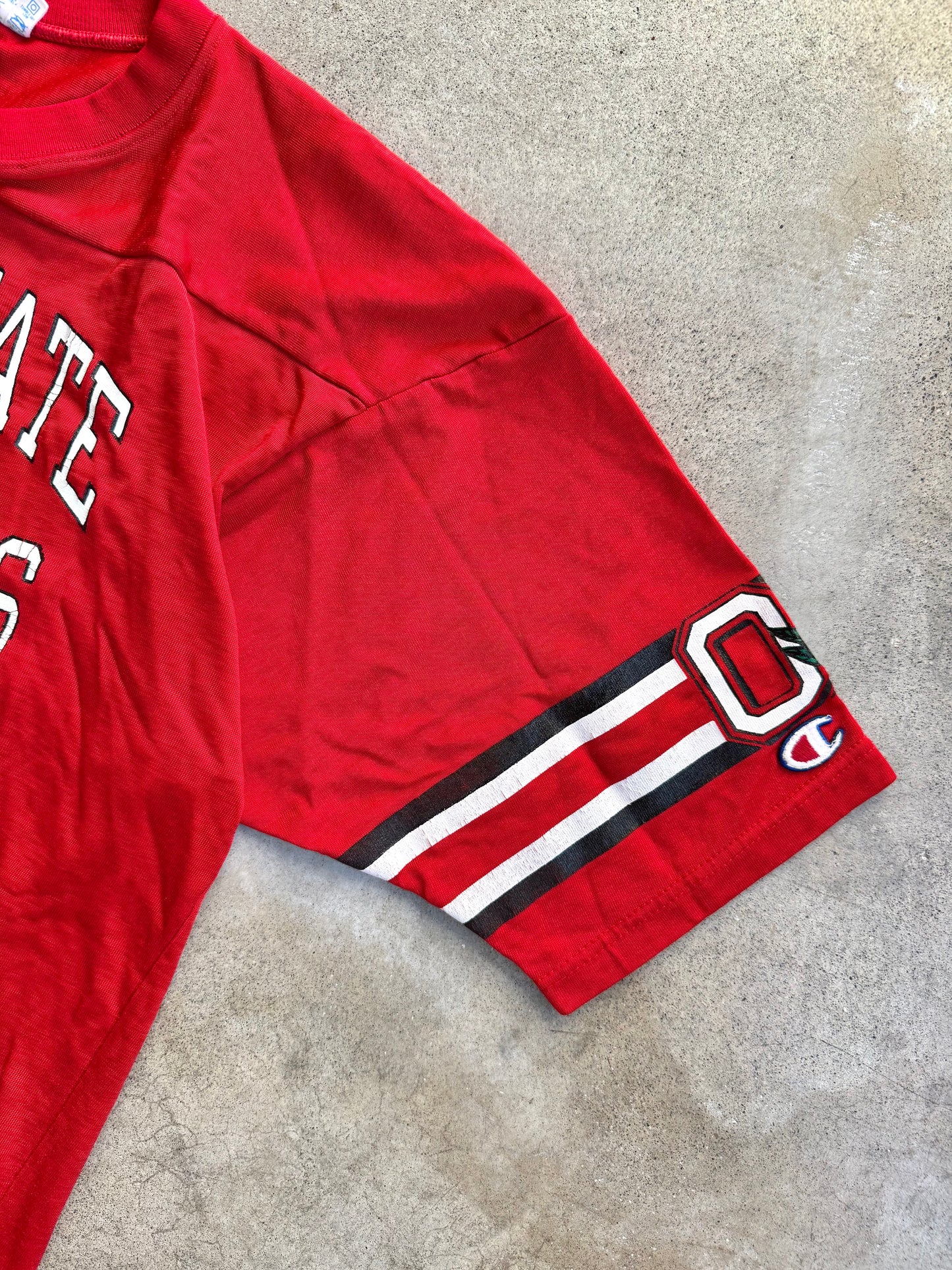 Vintage 1980s Champion Red Ohio State Football Jersey | Large
