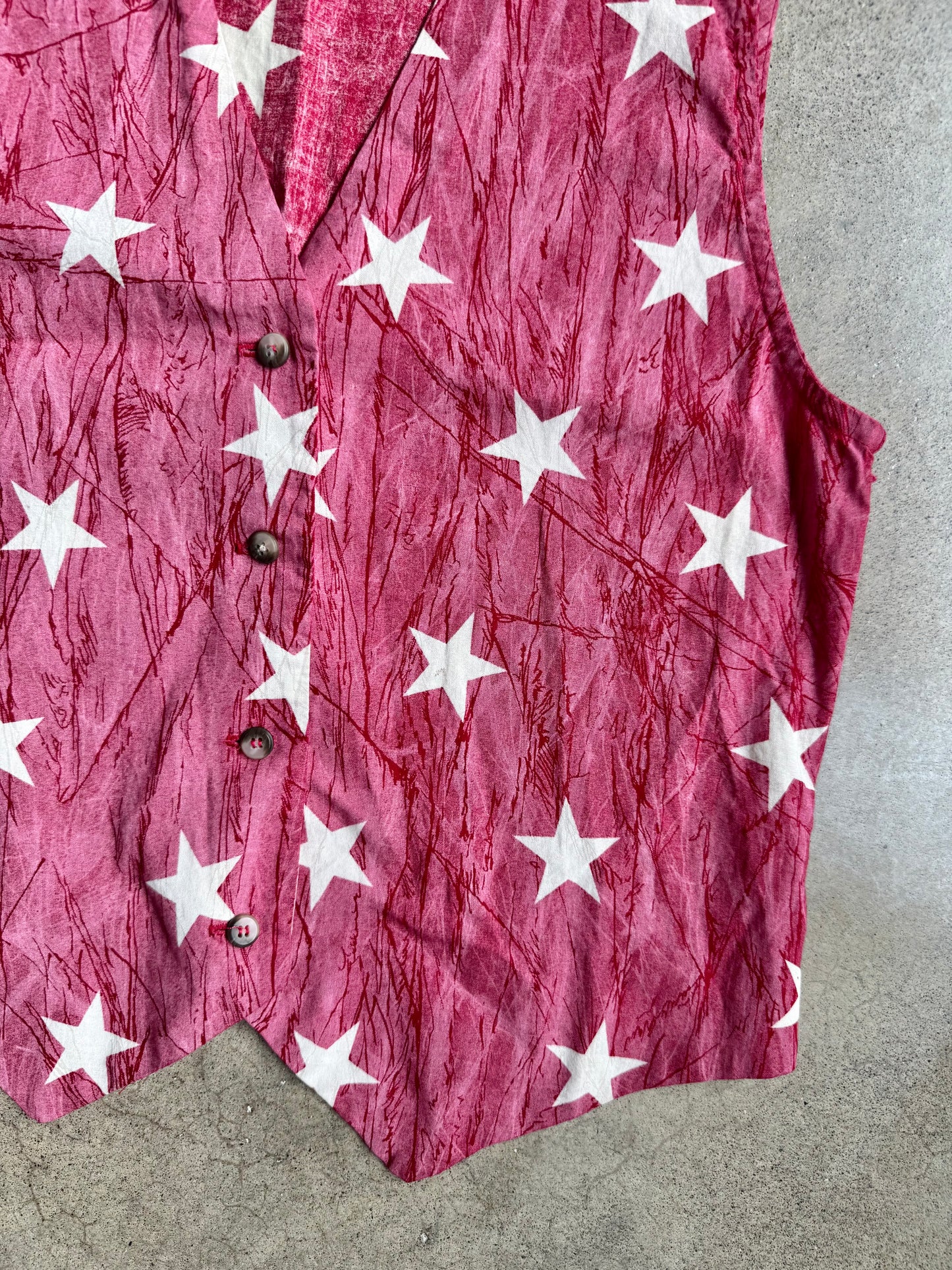 Vintage Cactus Flower Red & White Star Pattern Two-Piece Set
