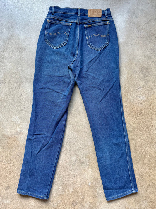 Vintage 1980s Lee Riders Dark Wash High-Waisted Jeans | Waist 28”