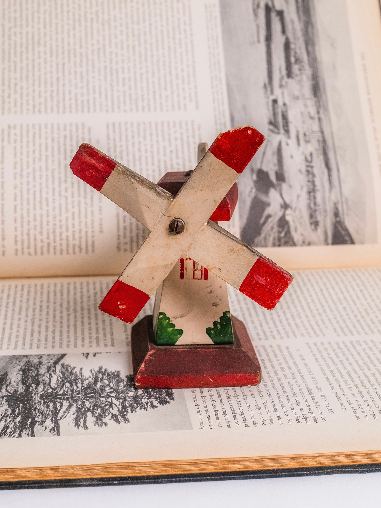 Vintage 1950s Holland Michigan Wooden Dutch Windmill