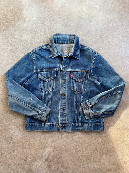 Vintage 1980s Levi’s Distressed Denim Trucker Jacket | Large