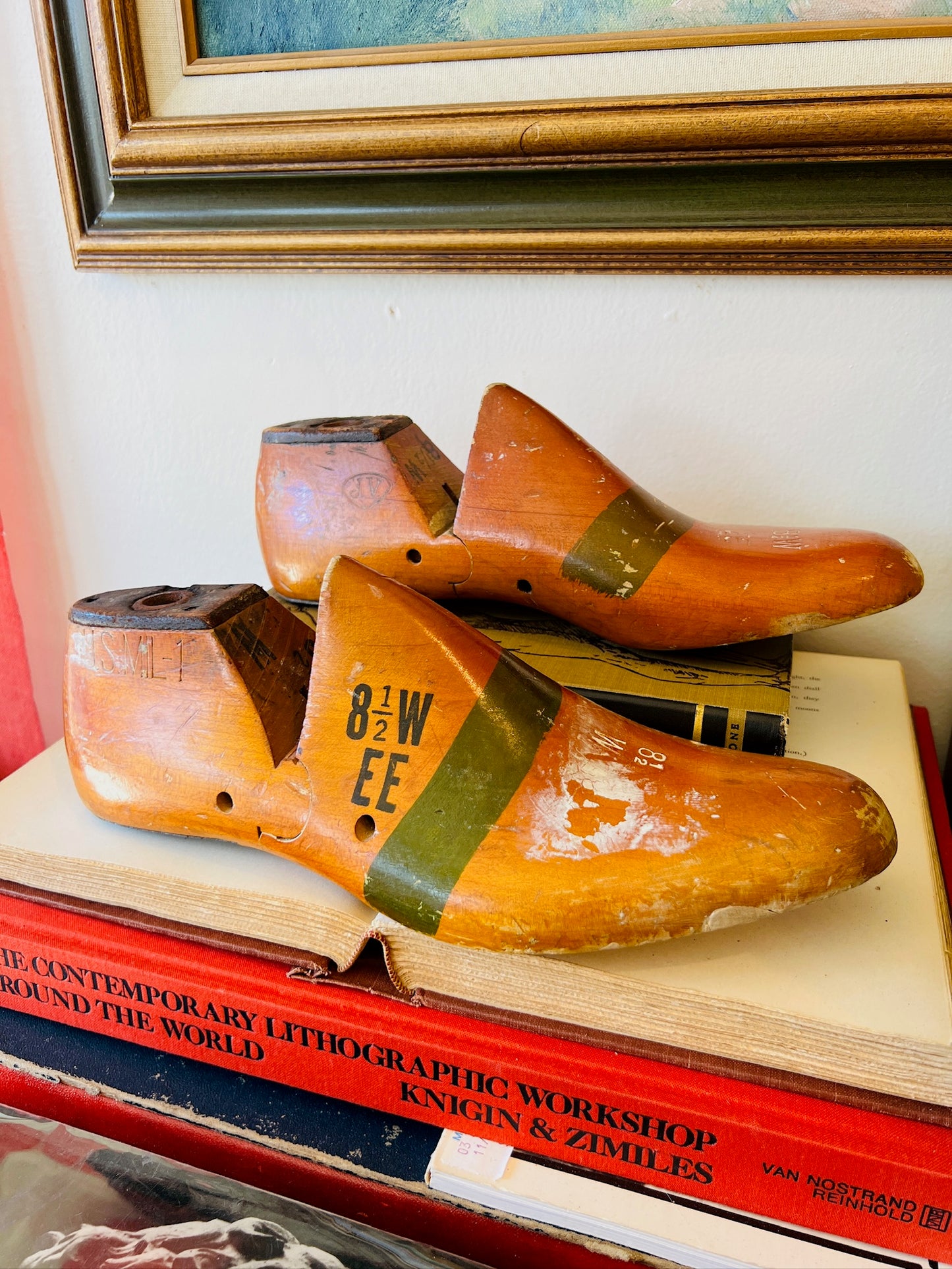 Vintage 1950s Wooden Shoe Mold | Pair (2)