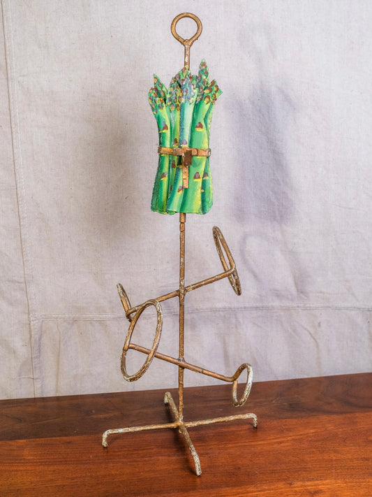 Vintage Metal Asparagus Wine Bottle Holder