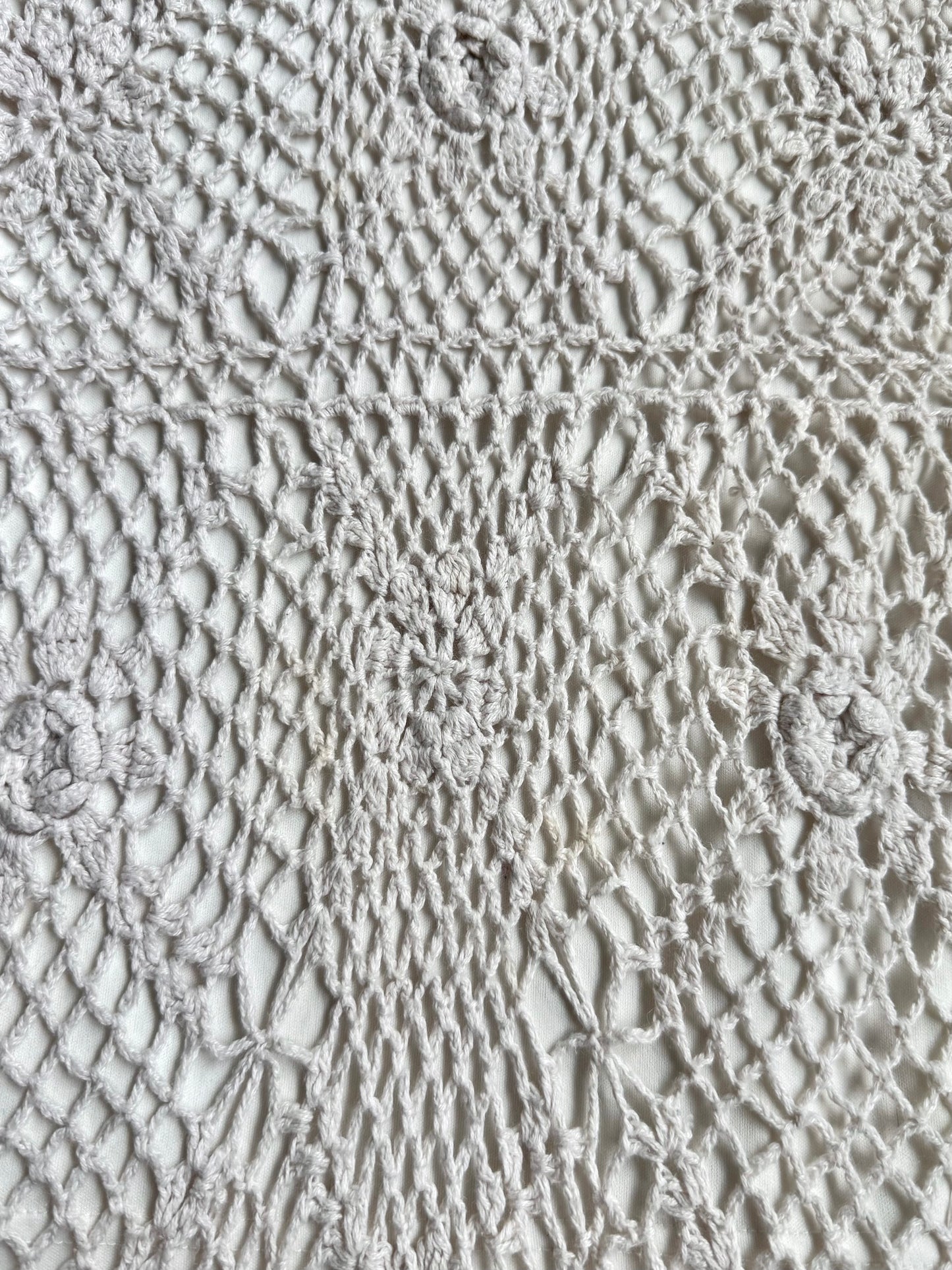 Vintage 1990s A.B. Studio White Crochet Tank Top | Large