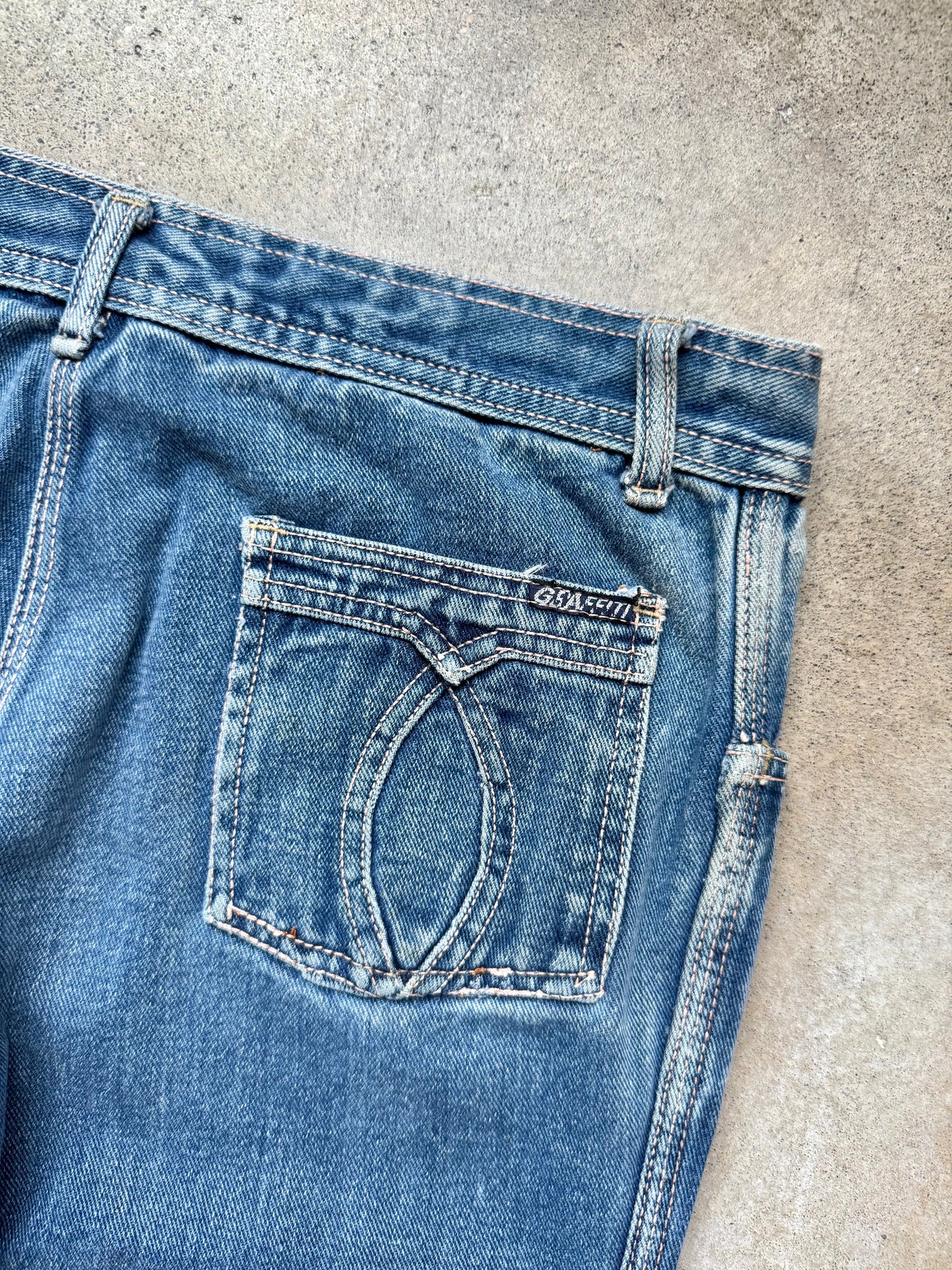 Vintage 1970s American Graffiti Faded Bootcut Flare Jeans | Waist 31”