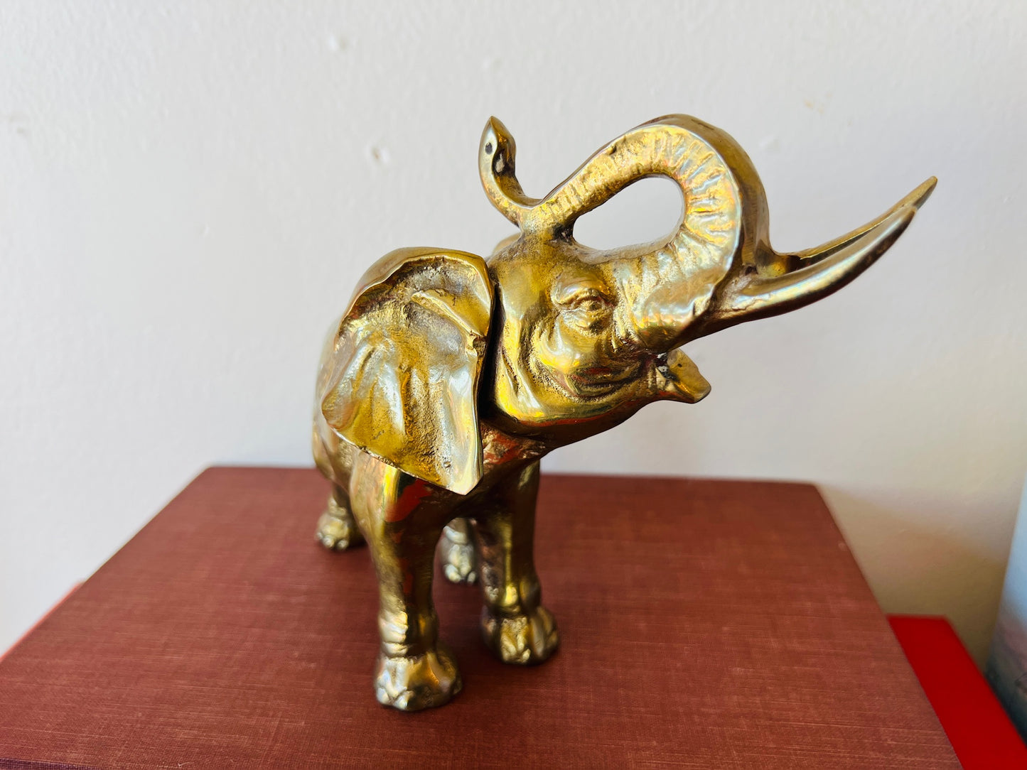 Vintage 1950s Brass Elephant Figurine