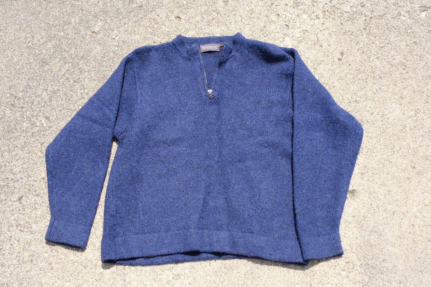 Vintage Fisherman Out of Ireland 1/4 Zip Wool Sweater