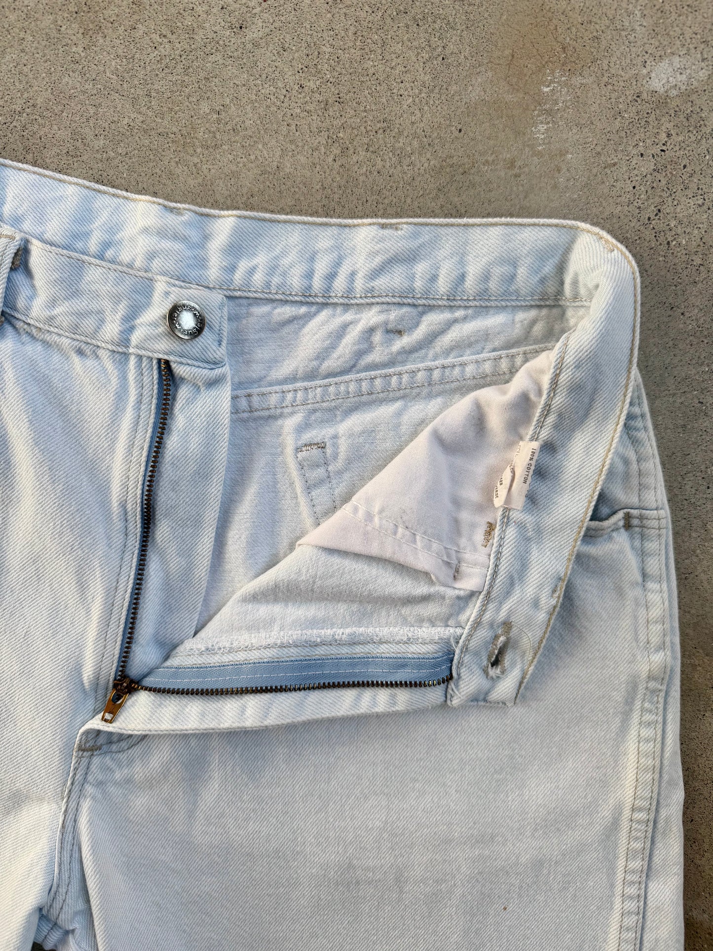 Vintage 1990s Wrangler Bleached Denim Shorts | Waist 34”