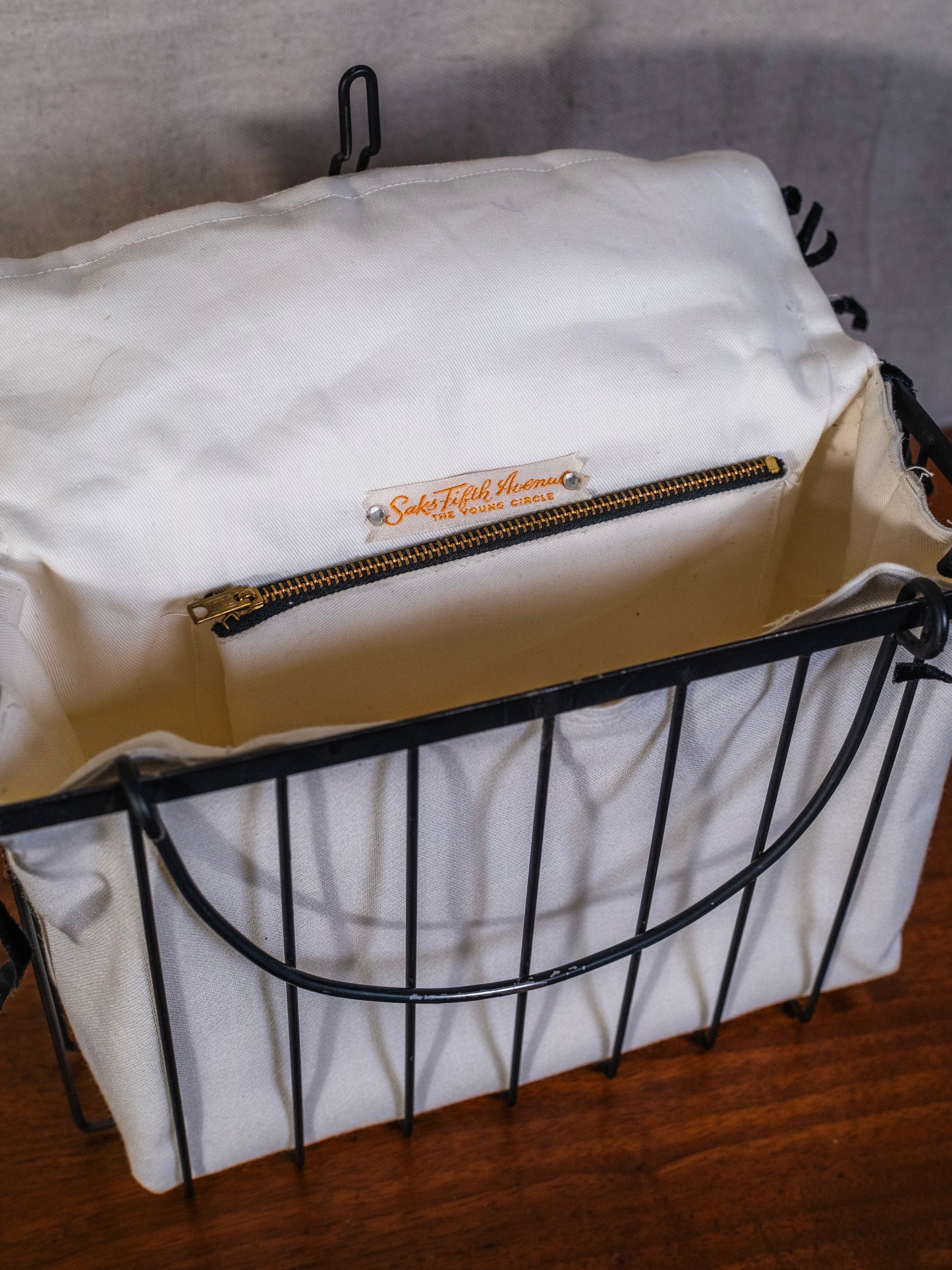 Vintage 1960s Saks Fifth Ave Metal Flower Basket Handbag