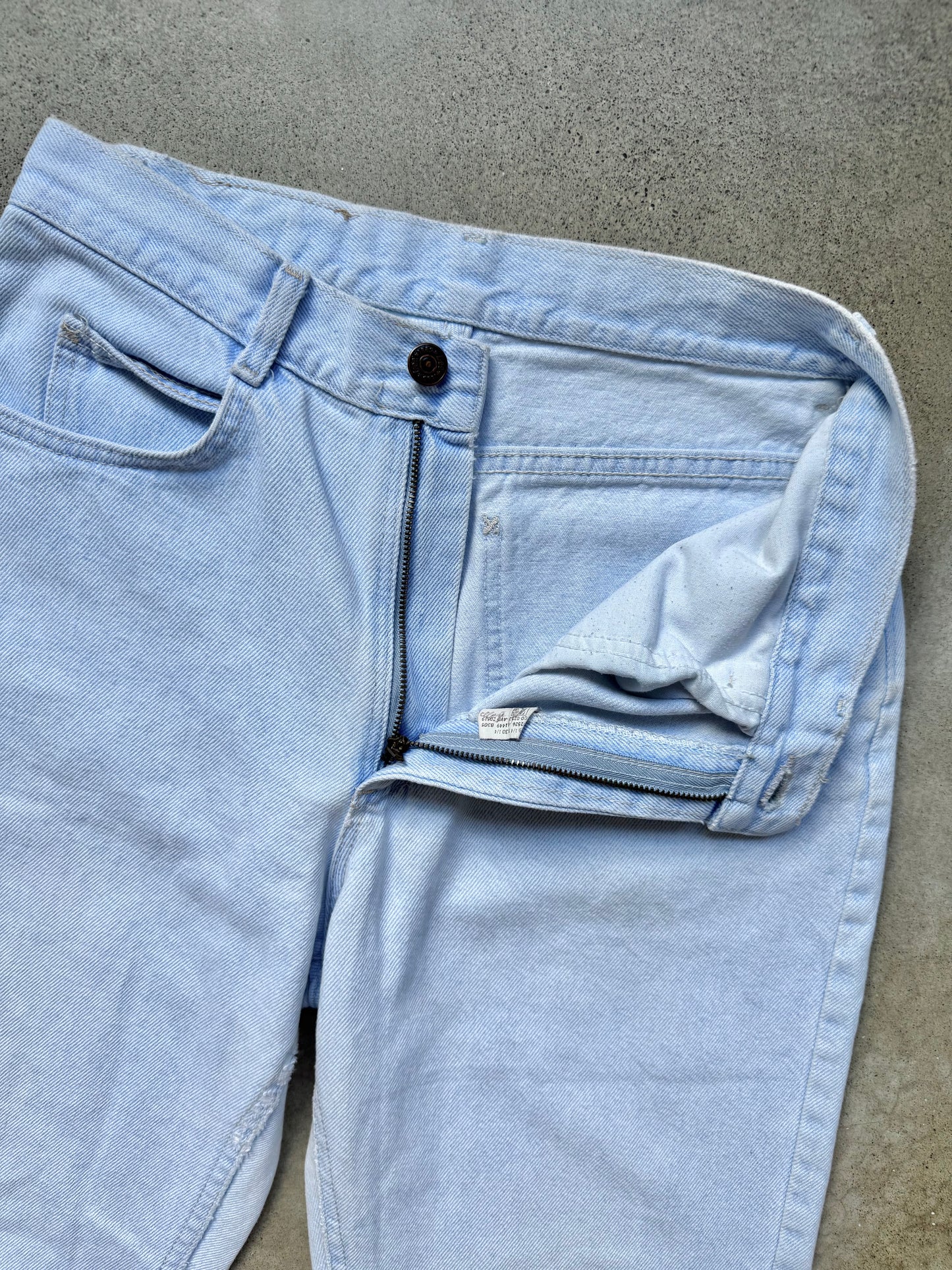 Vintage 1980s Lee Bleached Light Wash High-Waisted Jeans | Waist 28”