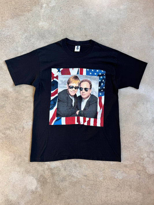 Vintage 1994 Elton John & Billy Joel Black Concert Tee | XL