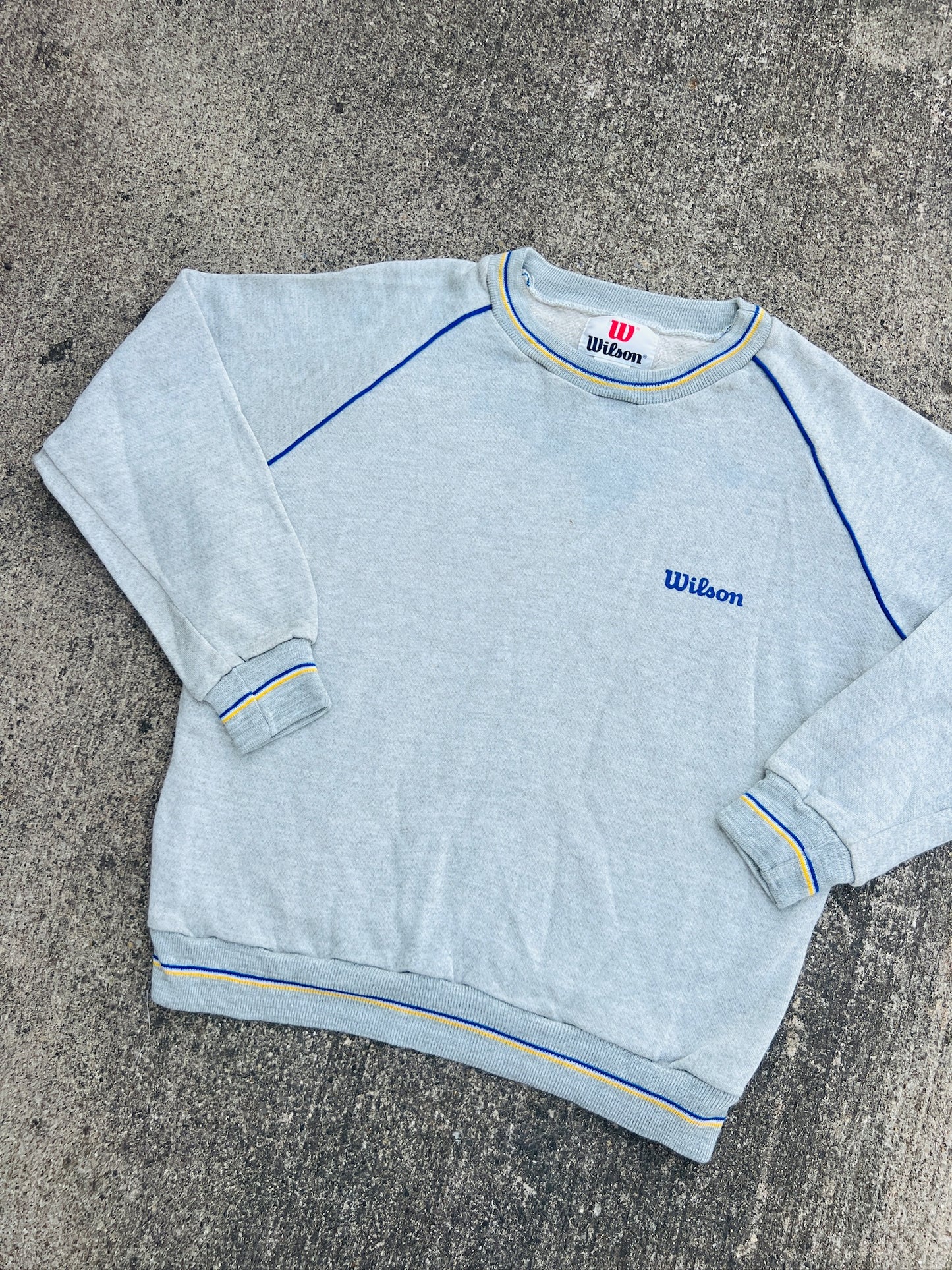 Vintage 1990s Wilson Grey Crewneck Sweatshirt