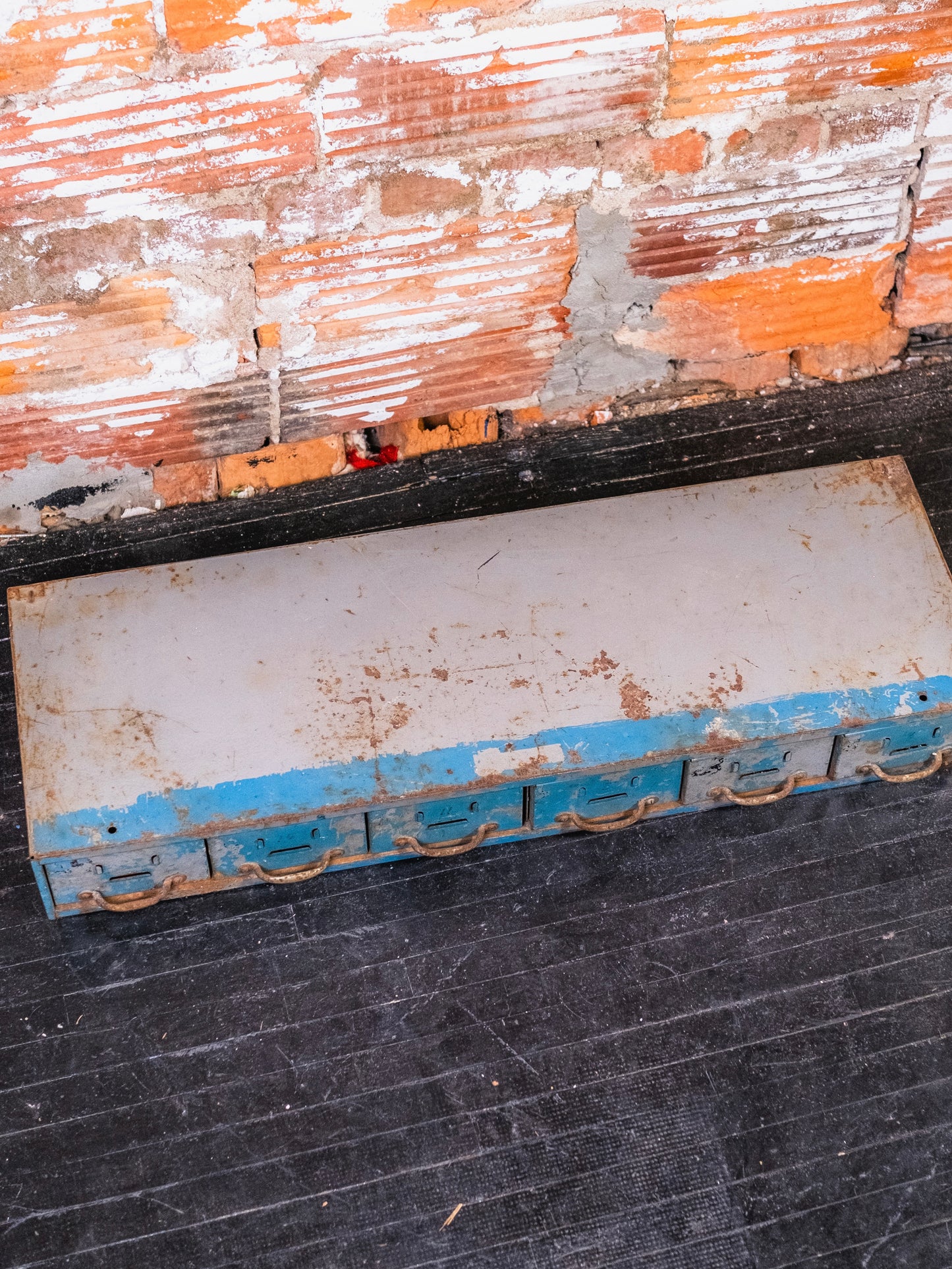 Vintage Steel Industrial Desk Top Filer