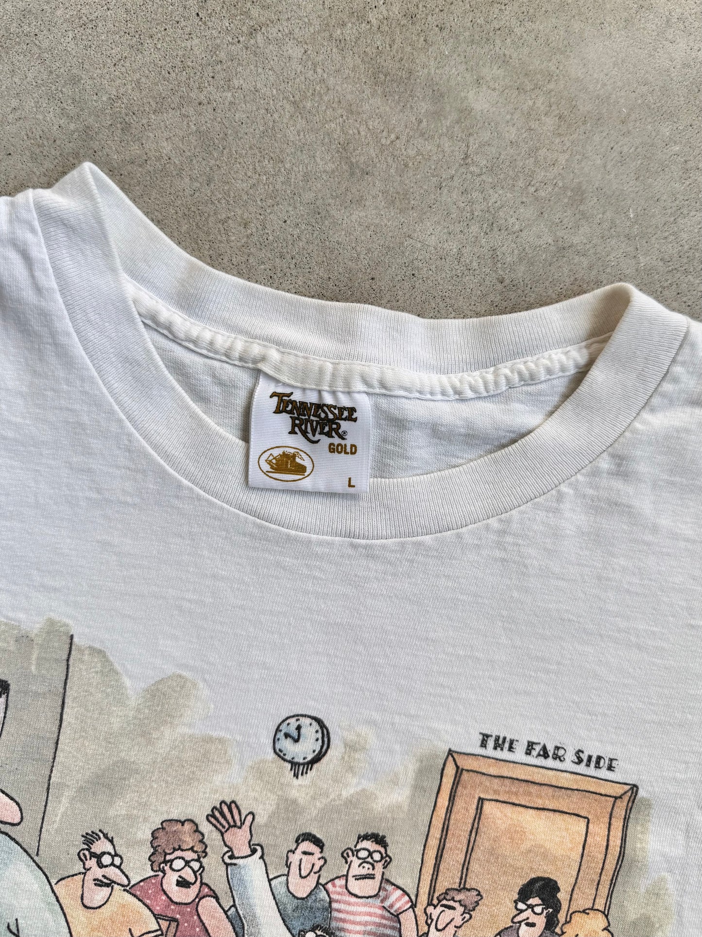Vintage 1986 The Far Side Classroom Cartoon Graphic Tee | Large
