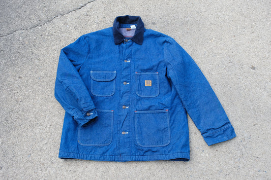 Vintage Wrangler Big Ben Blanket Lined Denim Chore Coat