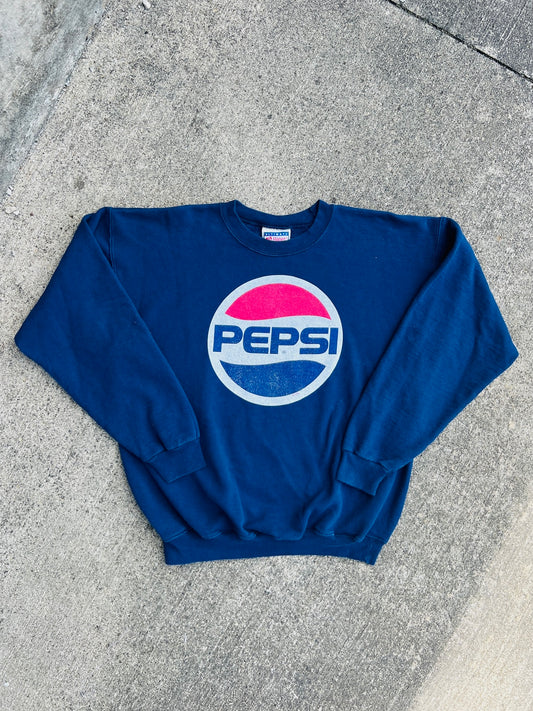 Vintage 1990s Pepsi Navy Crewneck Sweatshirt