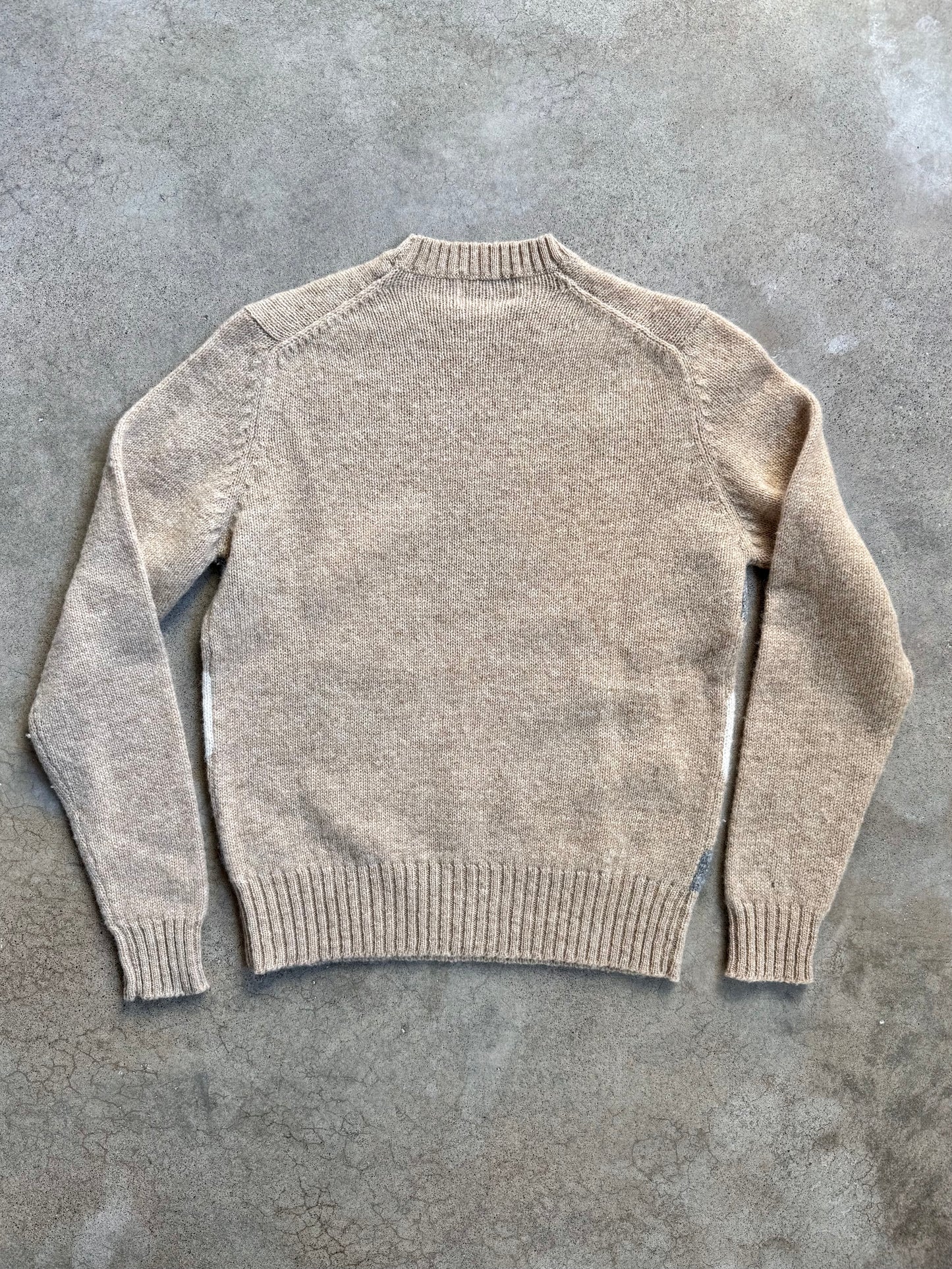 Vintage Scotsdoon Neutral Argyle Wool Sweater | S/M