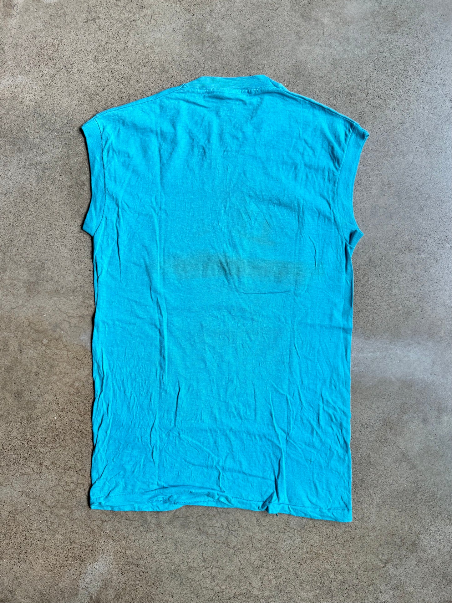 Vintage 1980s Blue Daytona Beach Florida Graphic Tank Top | Medium