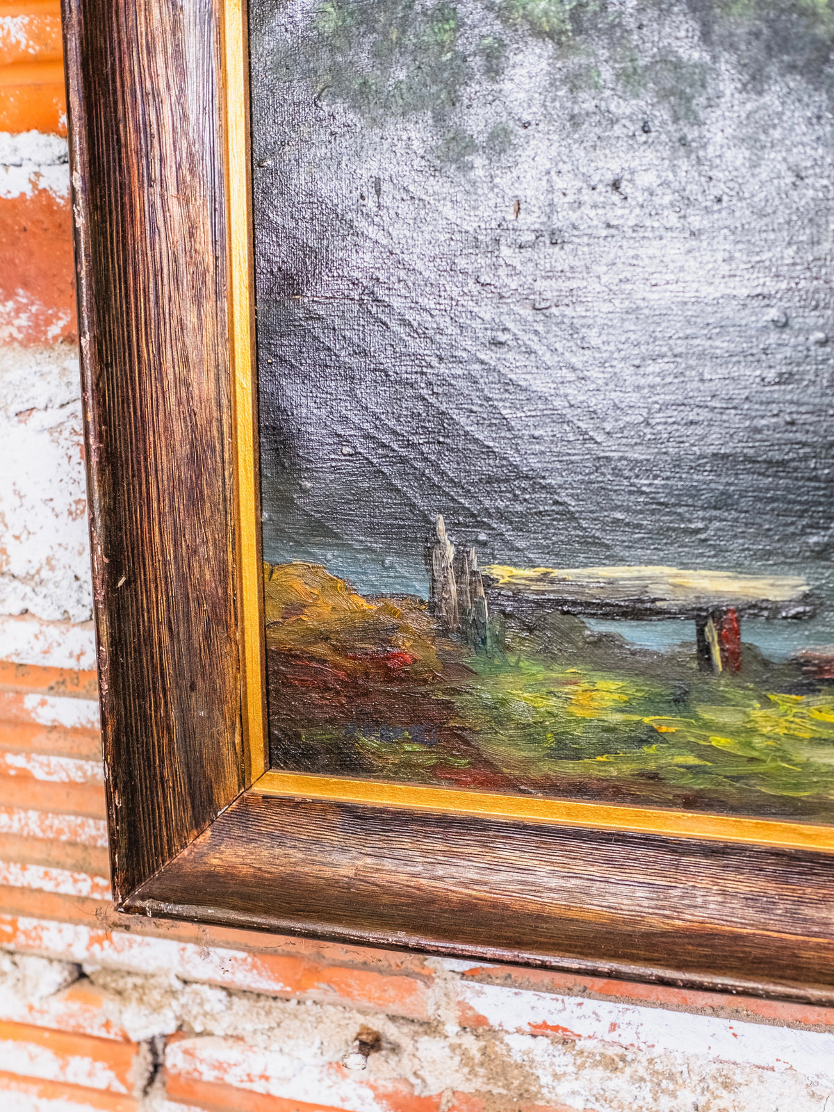 Framed Harold Harrington Betts “Waterfront Homestead” Landscape Oil Painting | Signed