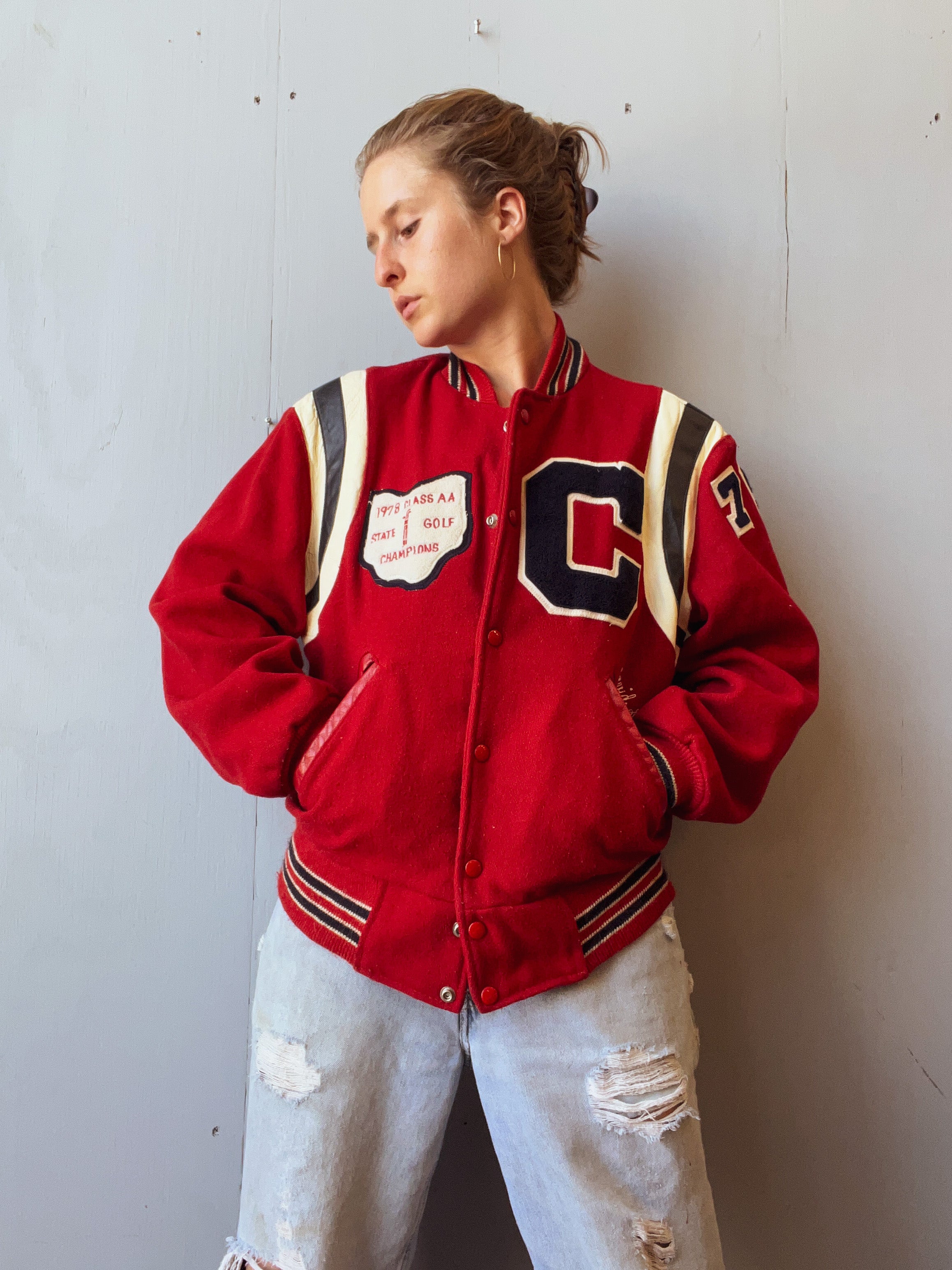 Vintage 1977 selling Women’s Letterman Jacket