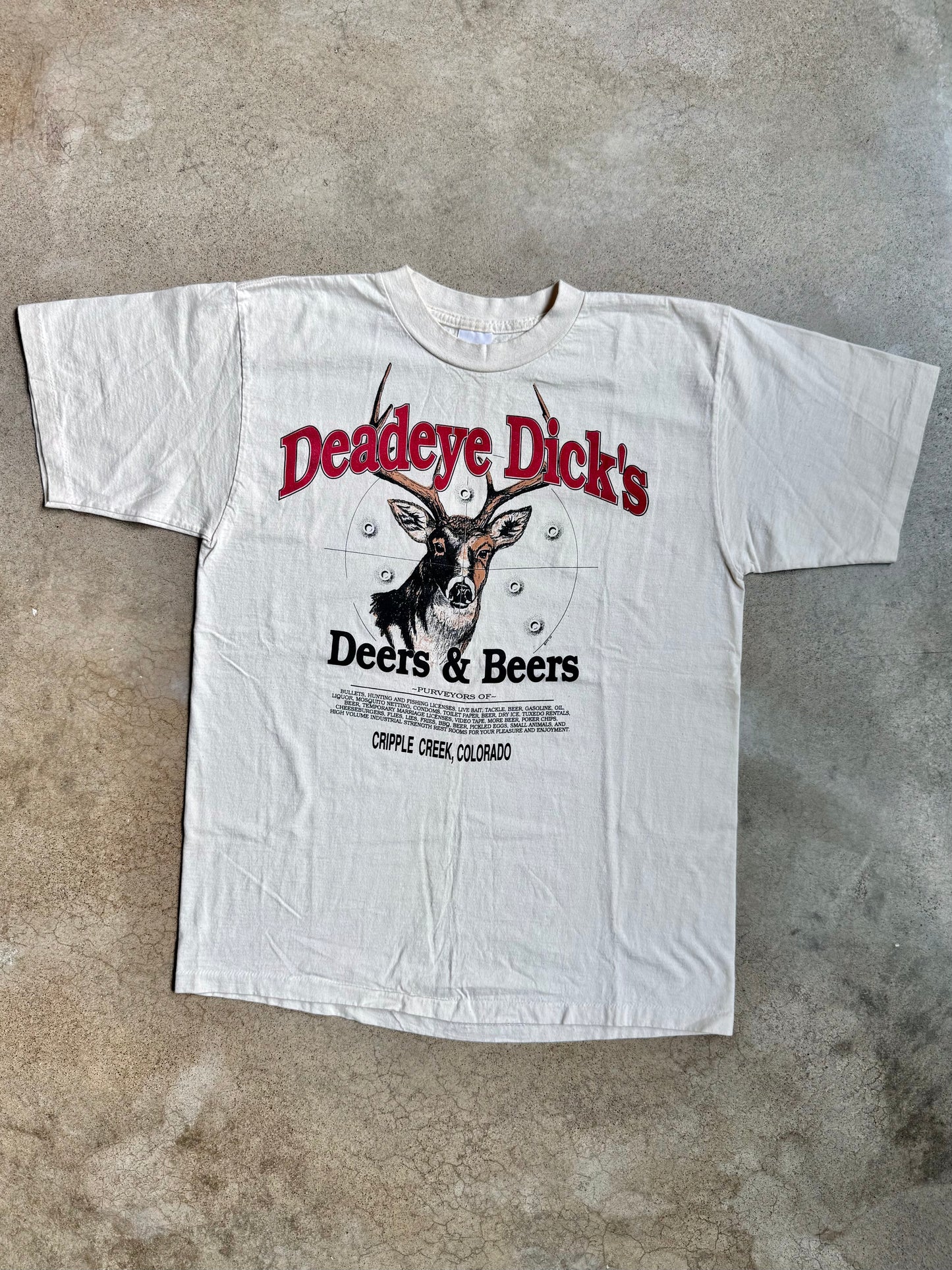 Vintage 1990s Deadeye Dick’s “Deers & Beers” Graphic Tee | Large