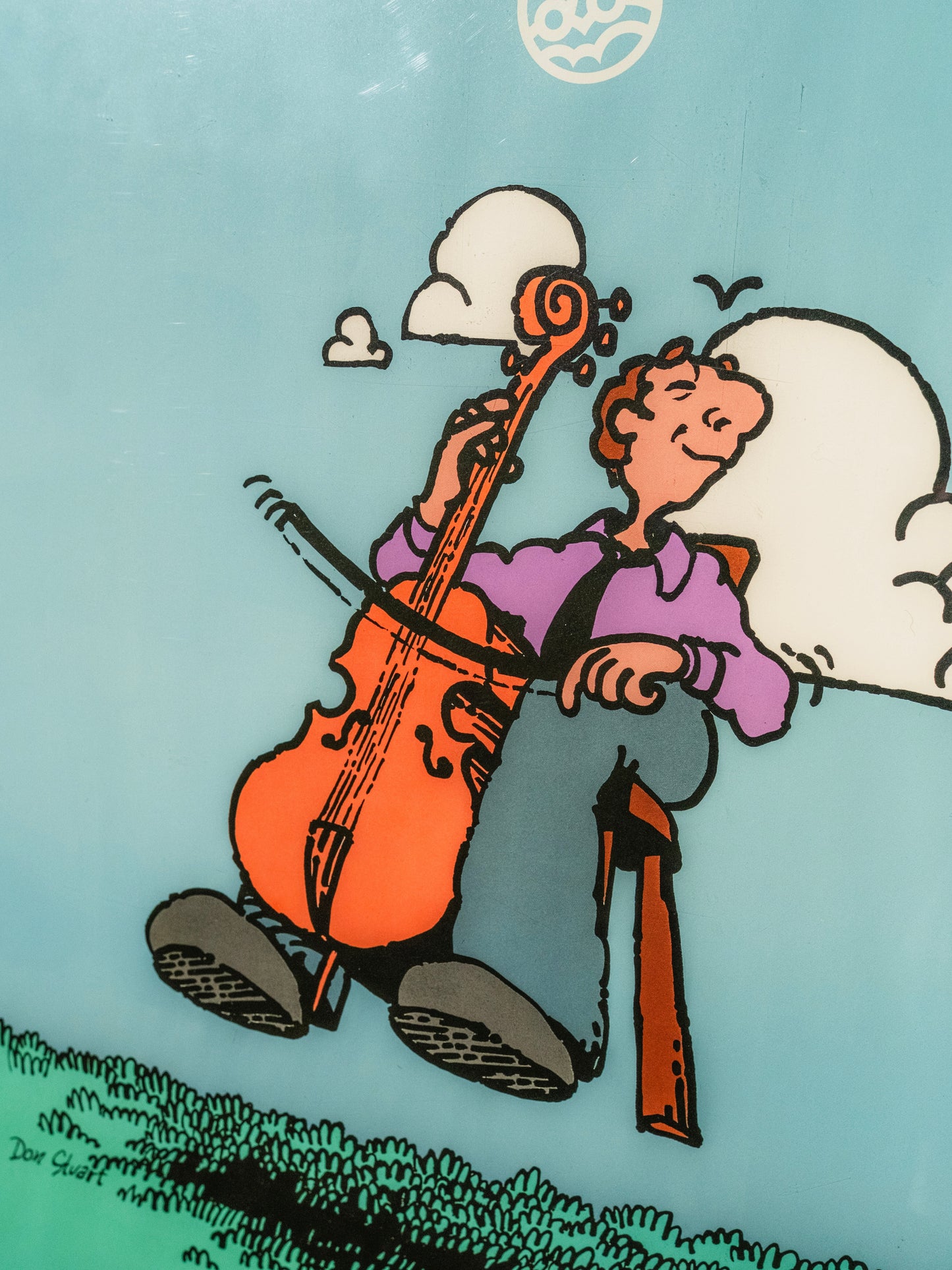 Vintage 1980s Framed "Music is in the Air" Columbus Parks Concert Series Poster