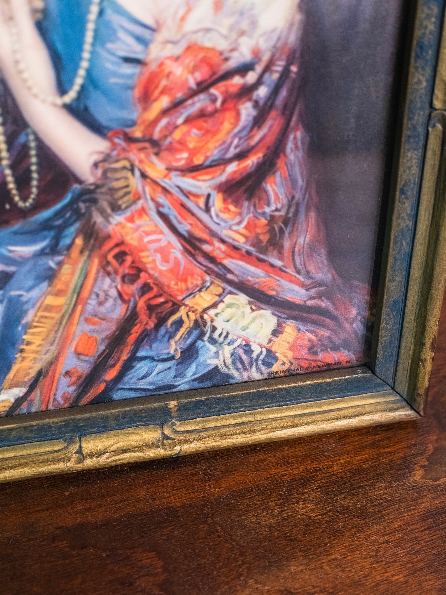 Antique 1920s Framed "An Old Sweetheart of Mine" Arthur Garrett Lithograph Print