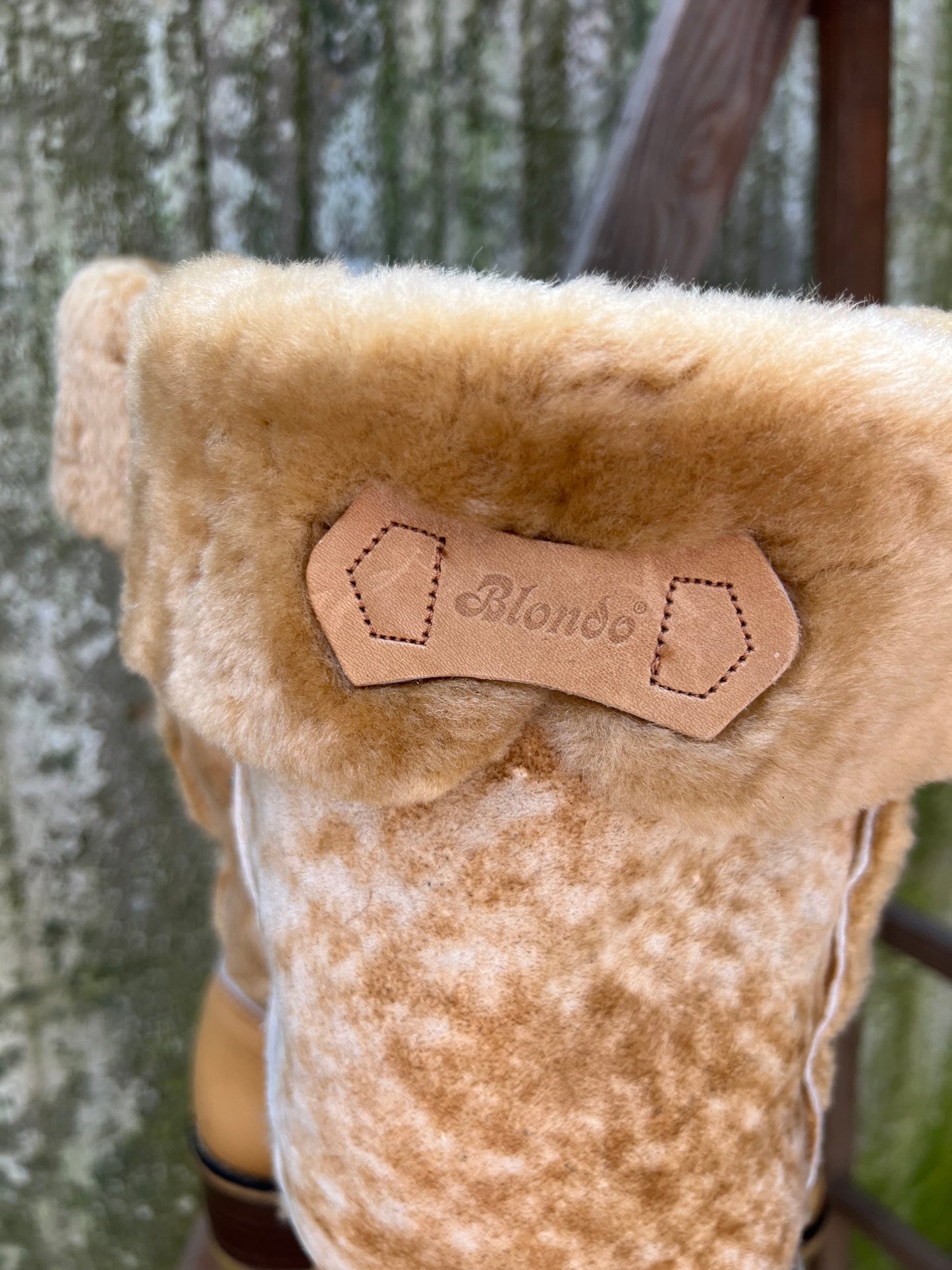 Vintage 1970s Blondo Fold Over Shearling Heeled Boots