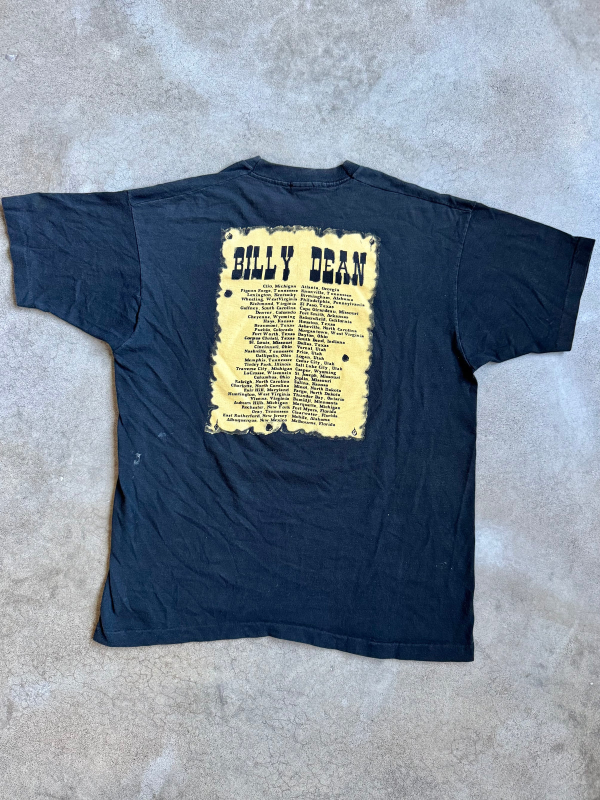 Vintage 1992 Billy Dean “Wanted! Billy The Kid” Tour Tee | XL