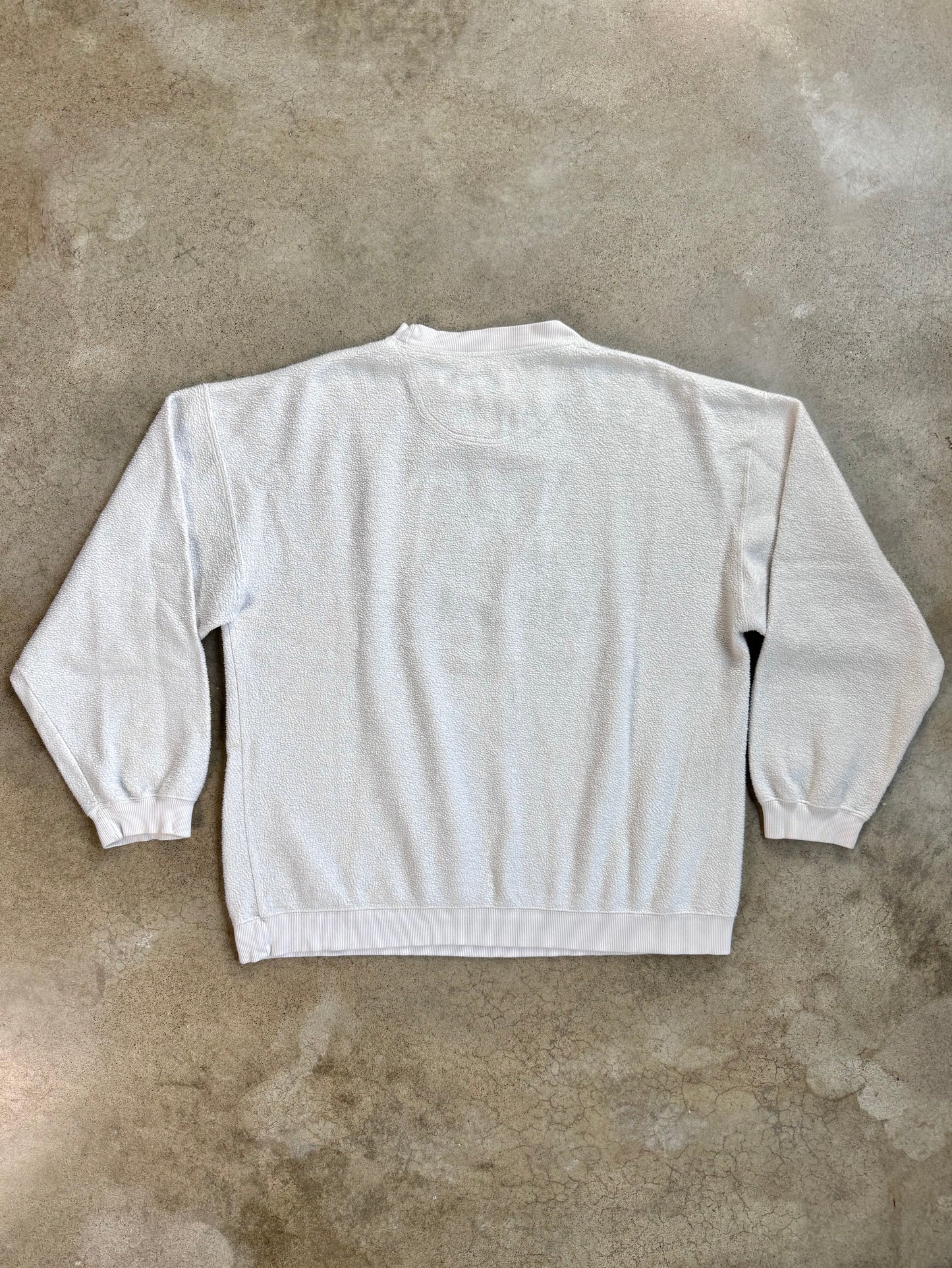 Vintage 1990s Big Dogs Embroidered Fleece Crewneck Sweatshirt | Large