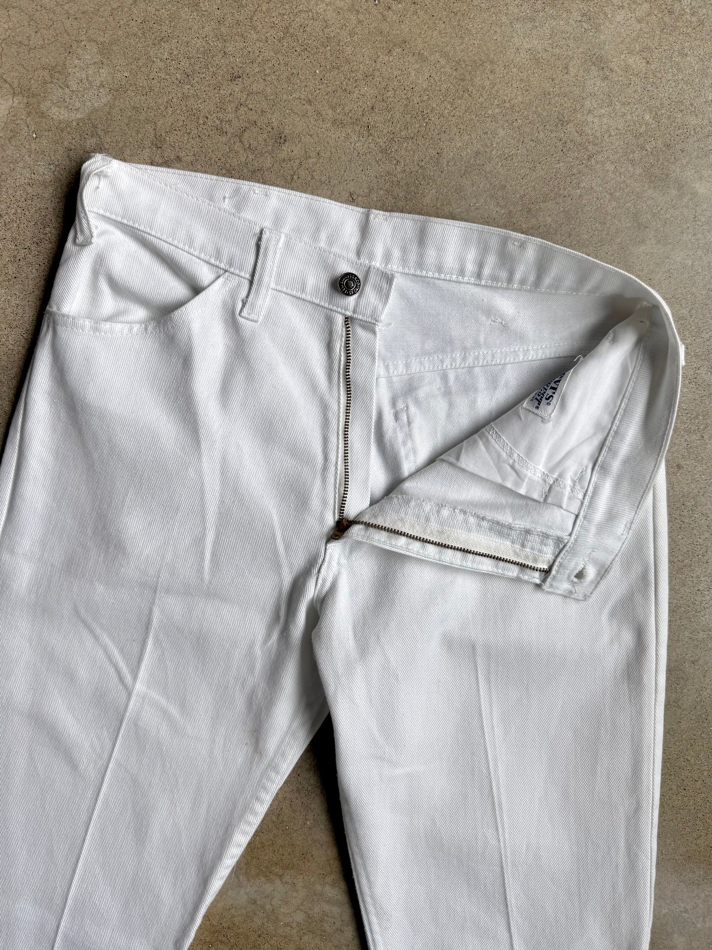 Vintage 1970s Levi’s Sta-Prest White Jeans | Waist 31”