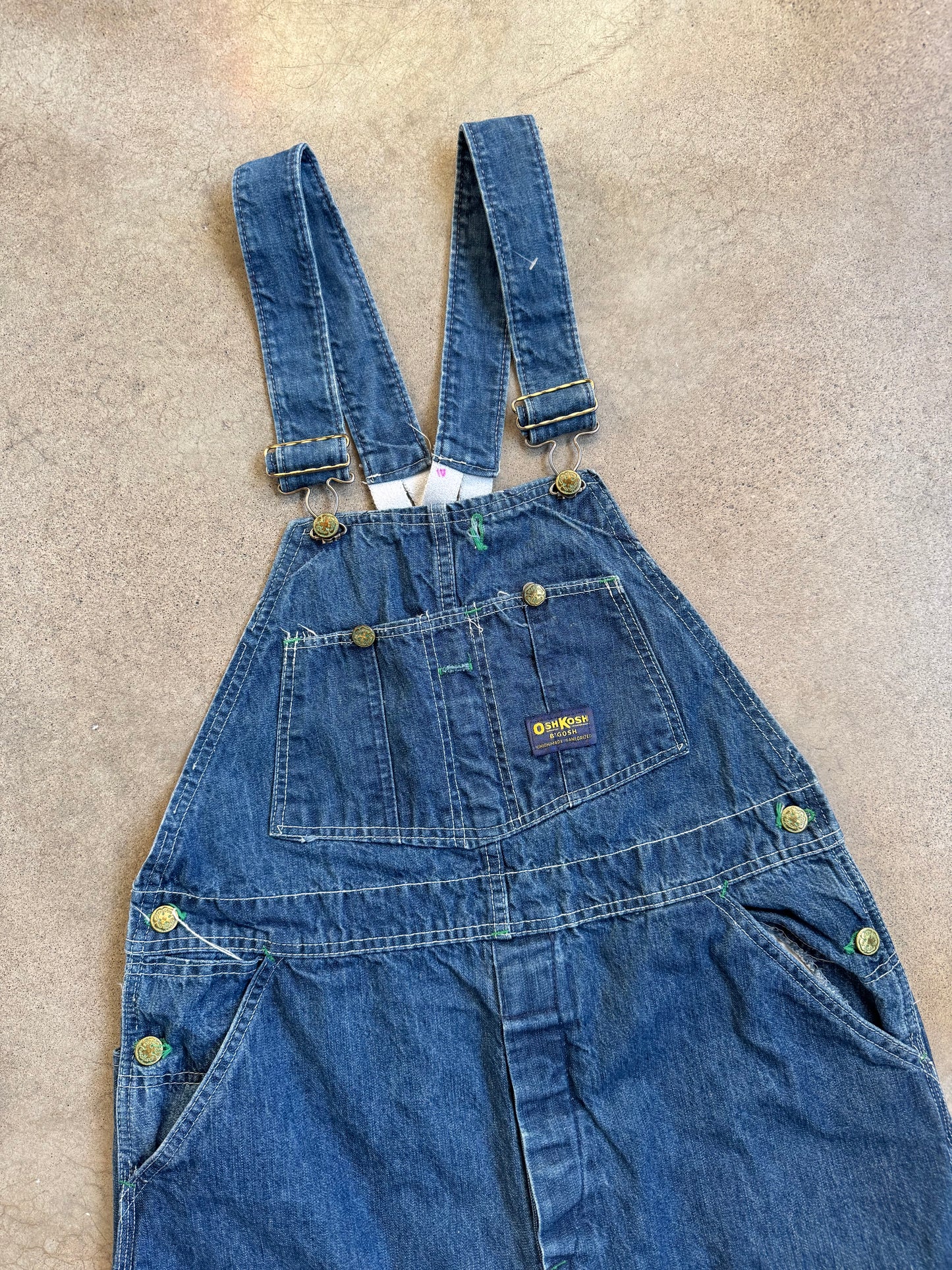 Vintage 1960s OshKosh B’Gosh Sanforized Denim Overalls | Large