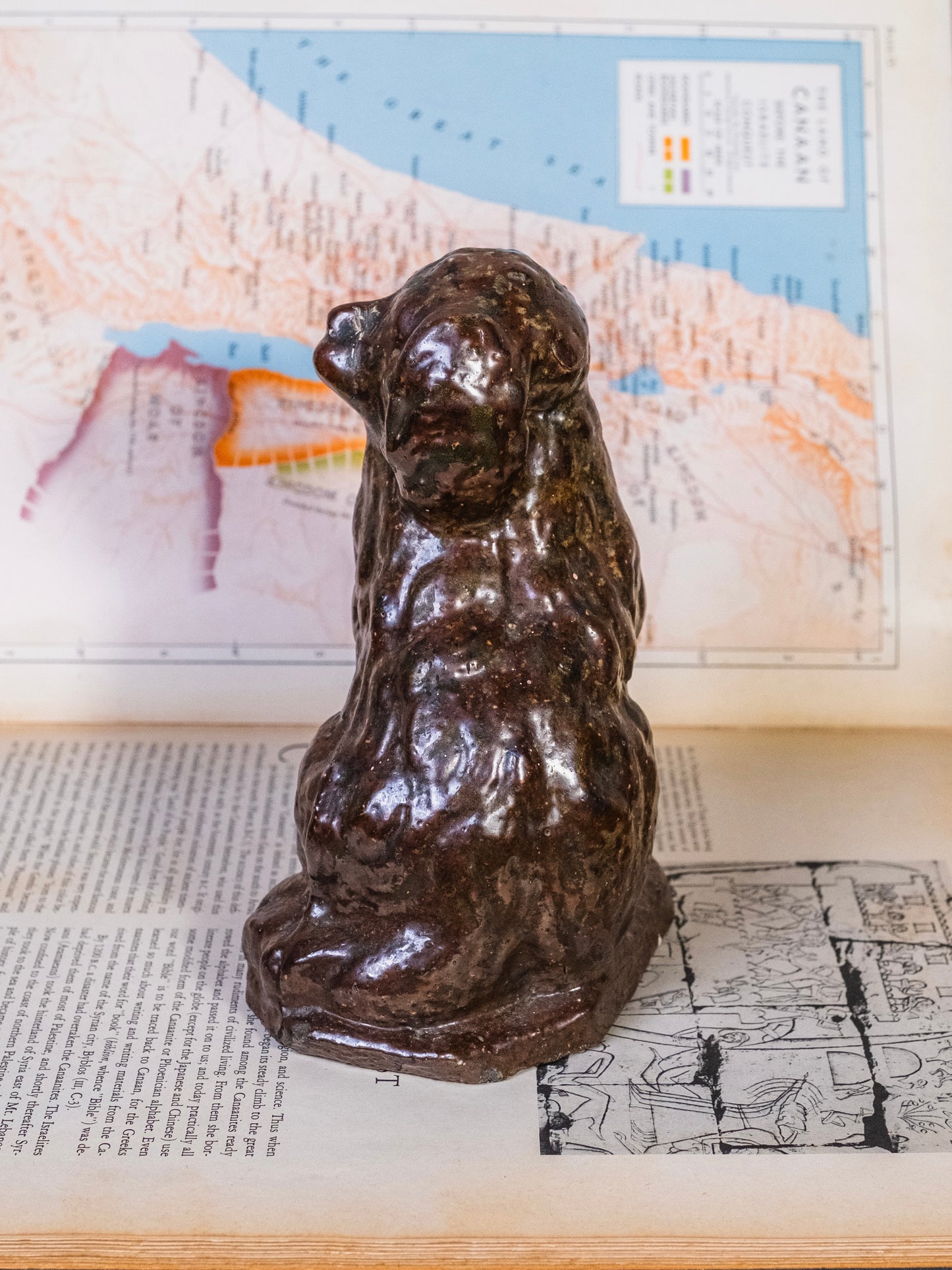Vintage 1930s Spaniel Dog Stoneware Doorstop