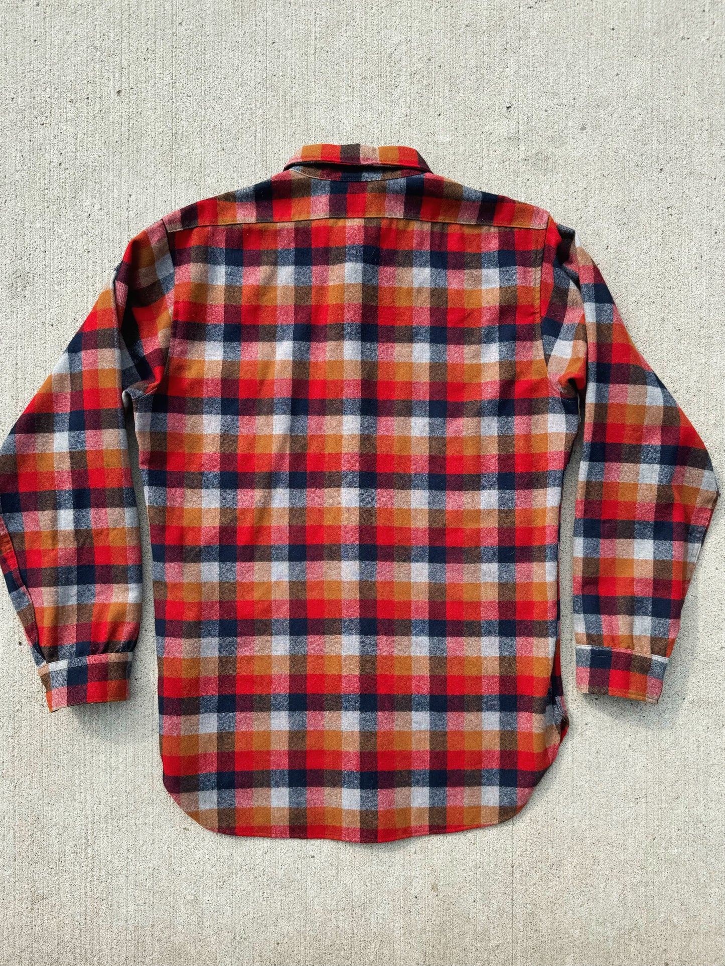 Vintage 1980s Pendleton Plaid Wool Flannel Shirt | Medium