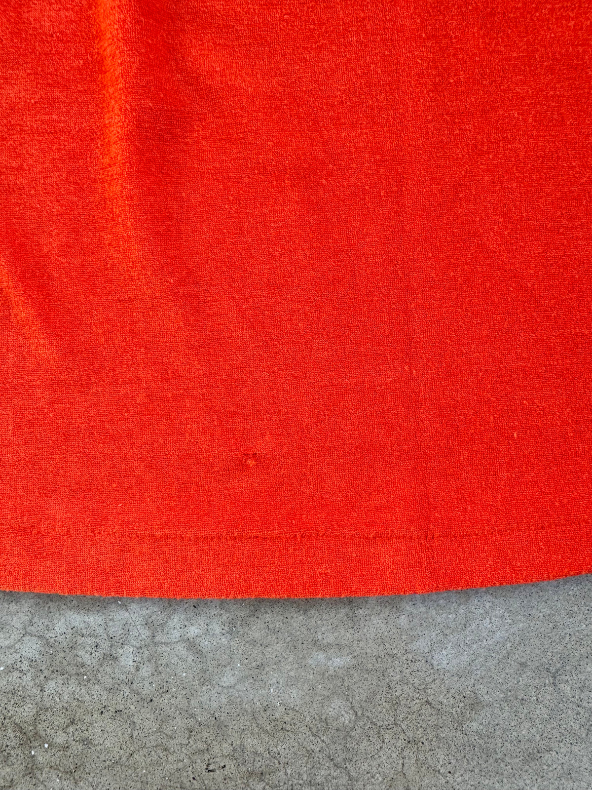 2000s New York Style Orange Terrycloth Mini Skirt | Medium